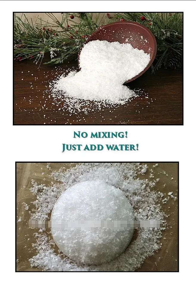 NEW Instant Snow Powder Just Add Water – Autism Sensory – Special Needs, 1 Count