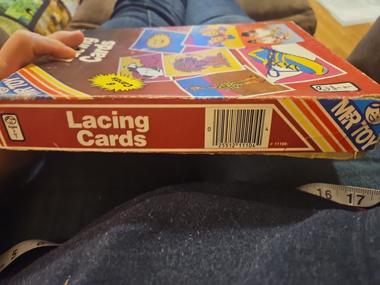 Vintage 1980s Mr. Toy Lacing Cards with 6 Cards for Ages 3 to 7 Complete