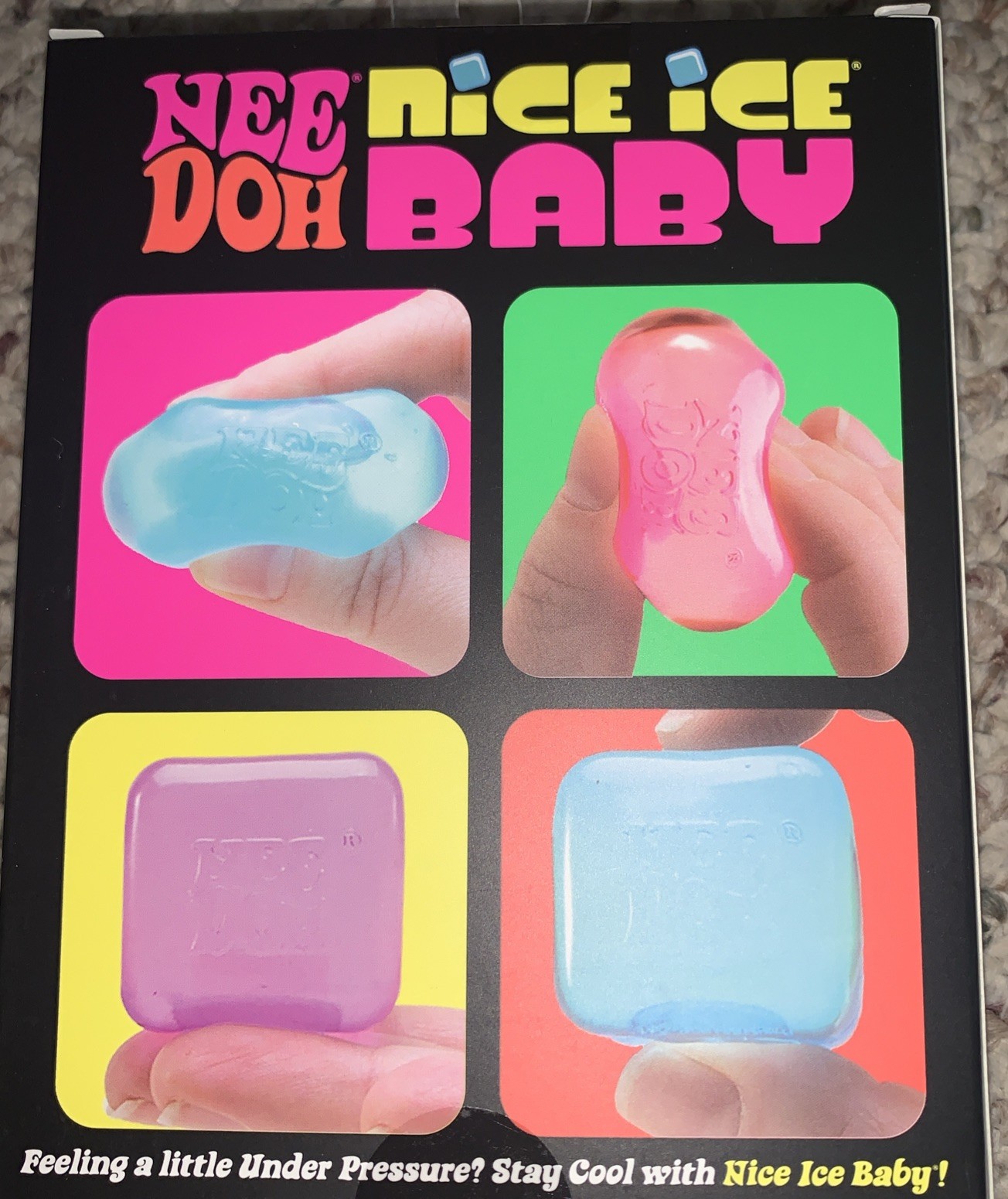 NeeDoh Nice Ice Baby 4 pack, Set of Four Nee Doh Mini Nice Cube 100% Authentic