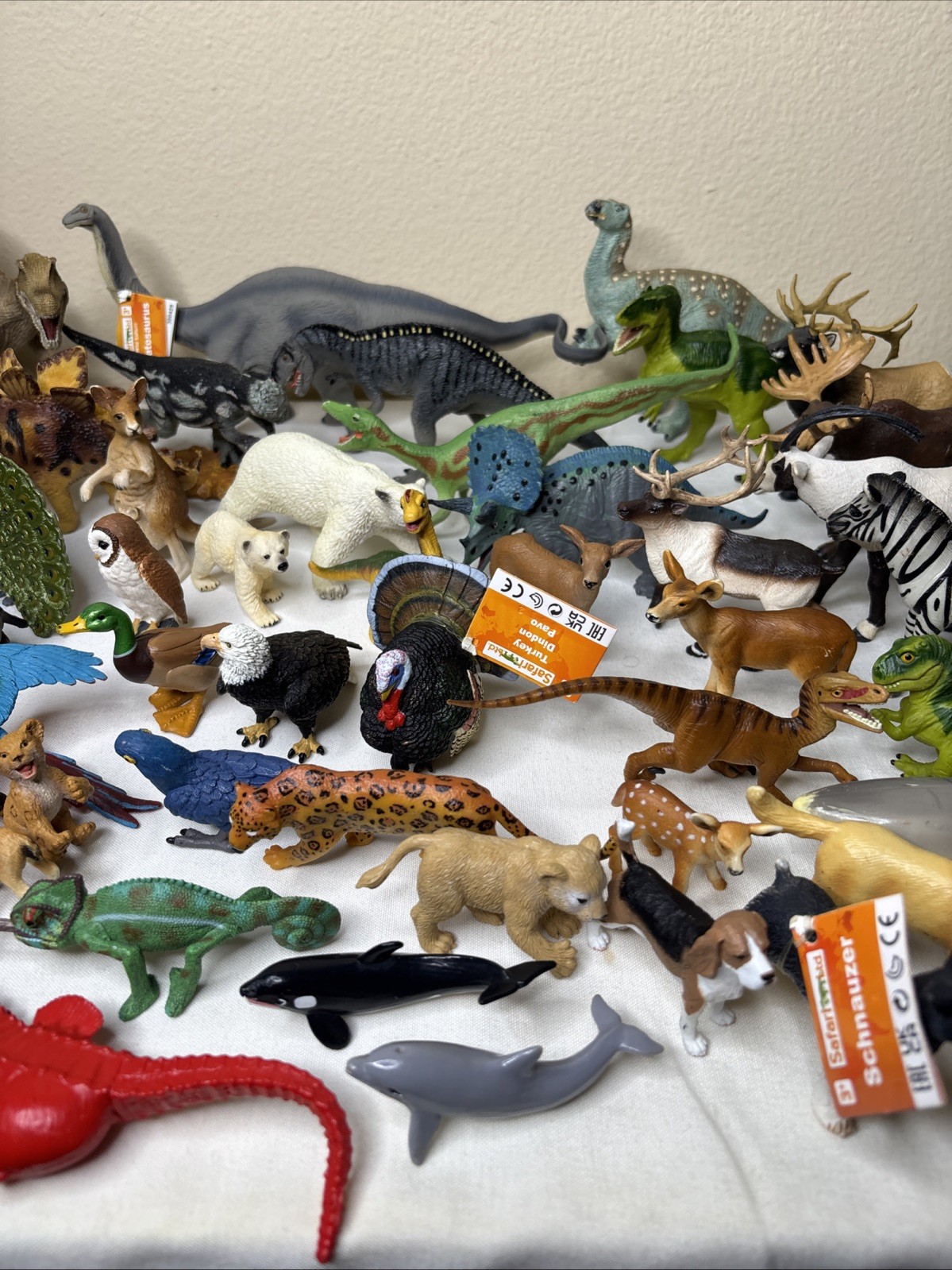 Lot of 88 Safari Ltd Schleich Dinosaur Forest Jungle Wildlife Collectible Models