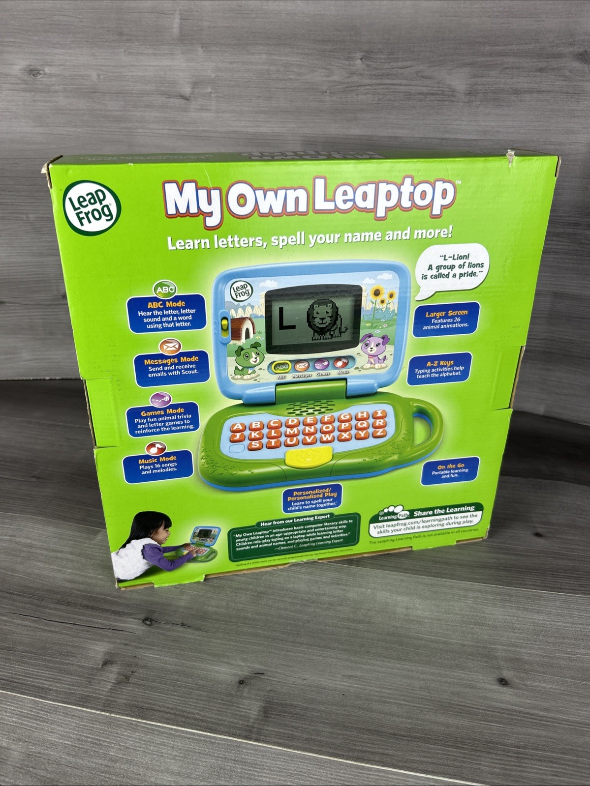 LeapFrog My Own Leaptop Kids Infant Toddler Laptop Learning Alphabet Toy New NIB