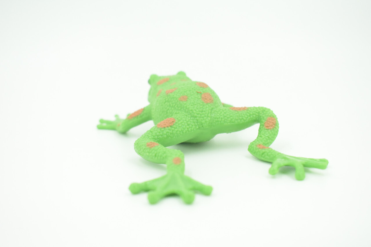 Frog Toy Stretchable, Squishy, Squeezable Soft Rubber, Green, Gift, 6″ US02 B59