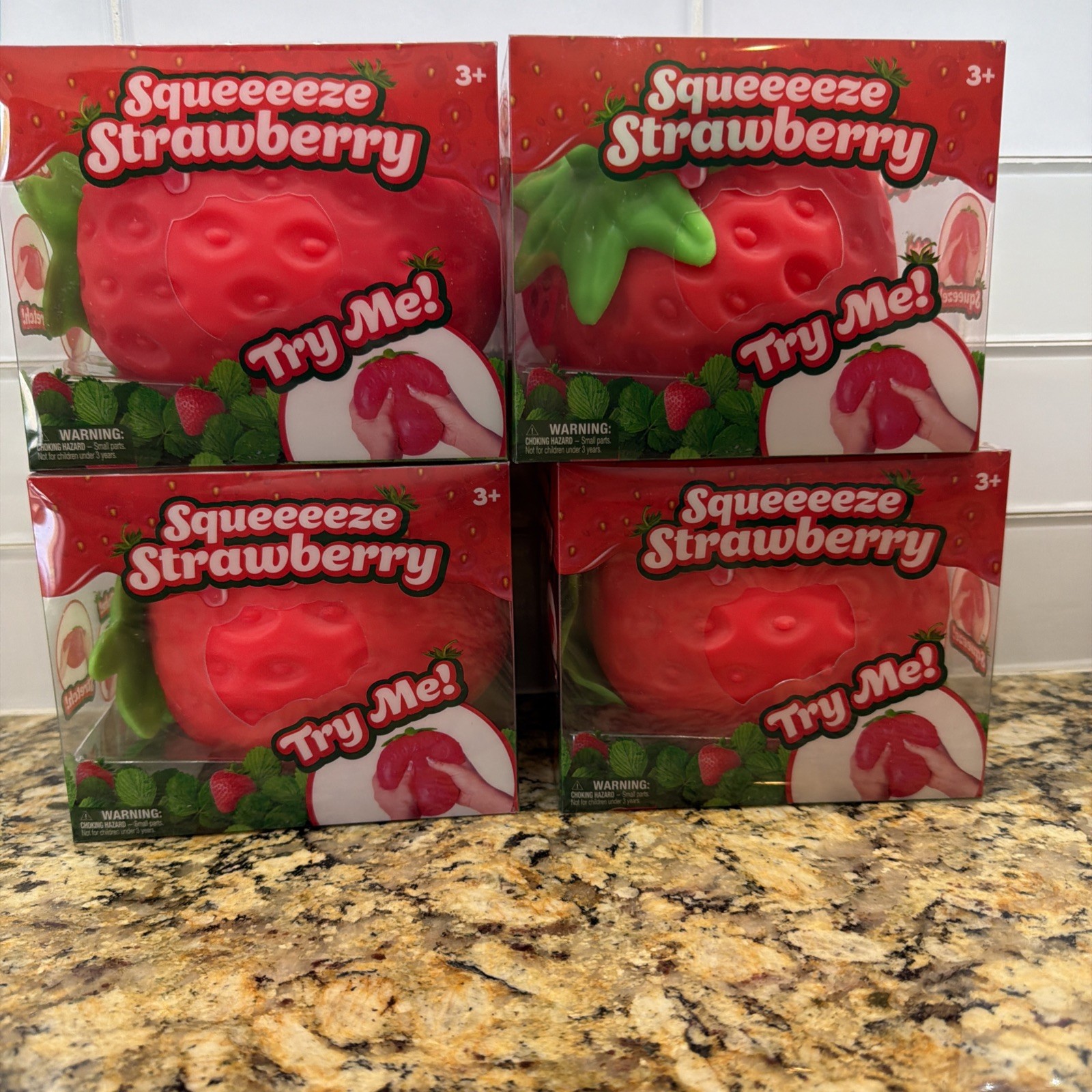 Sunny Days Squeezy Strawberry Jumbo Squishy Toy Stress Relief Sensory Fun 🍓