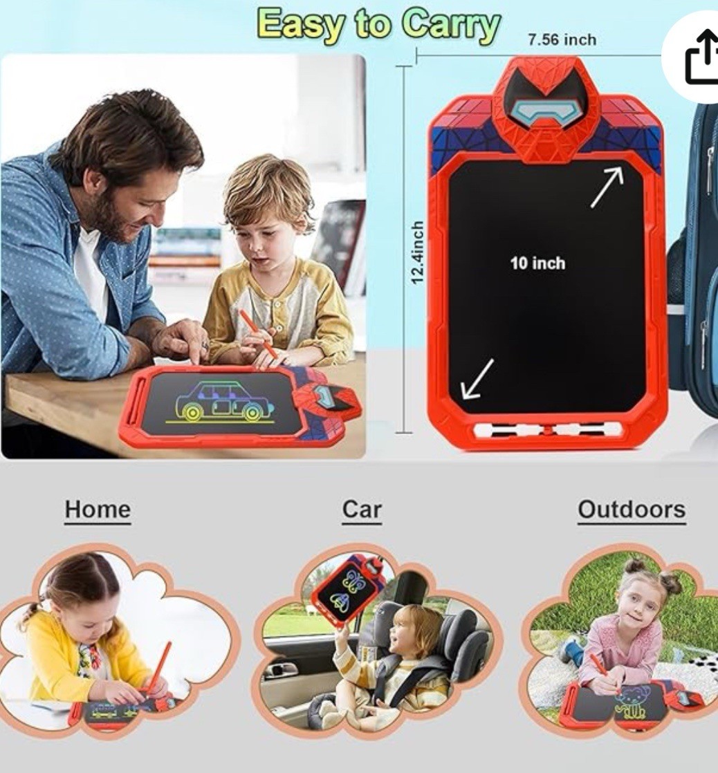 LCD WRITING TABLET mesh warrior Learning Toy Ages 36M+ (2pack) superhero