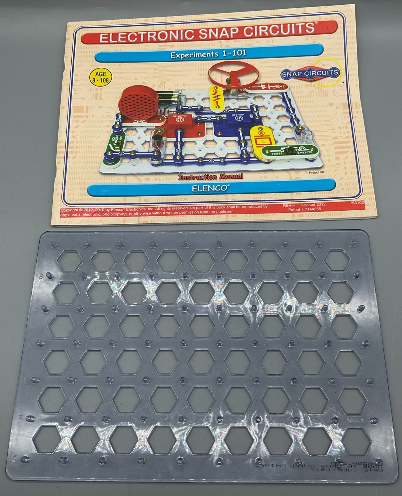 Elenco Electronic Snap Circuits Jr. PARTS Base Board and Project Manual