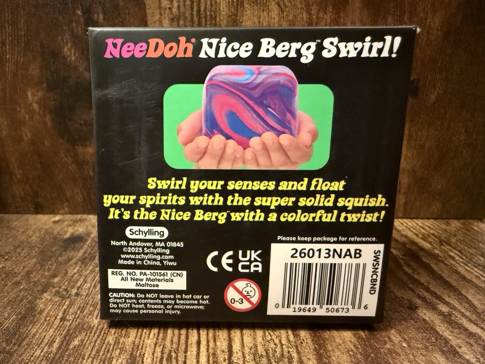 NeeDoh NICE BERG SWIRL – ORANGE PINK YELLOW – Huge Jumbo – SEALED / BRAND NEW‼️