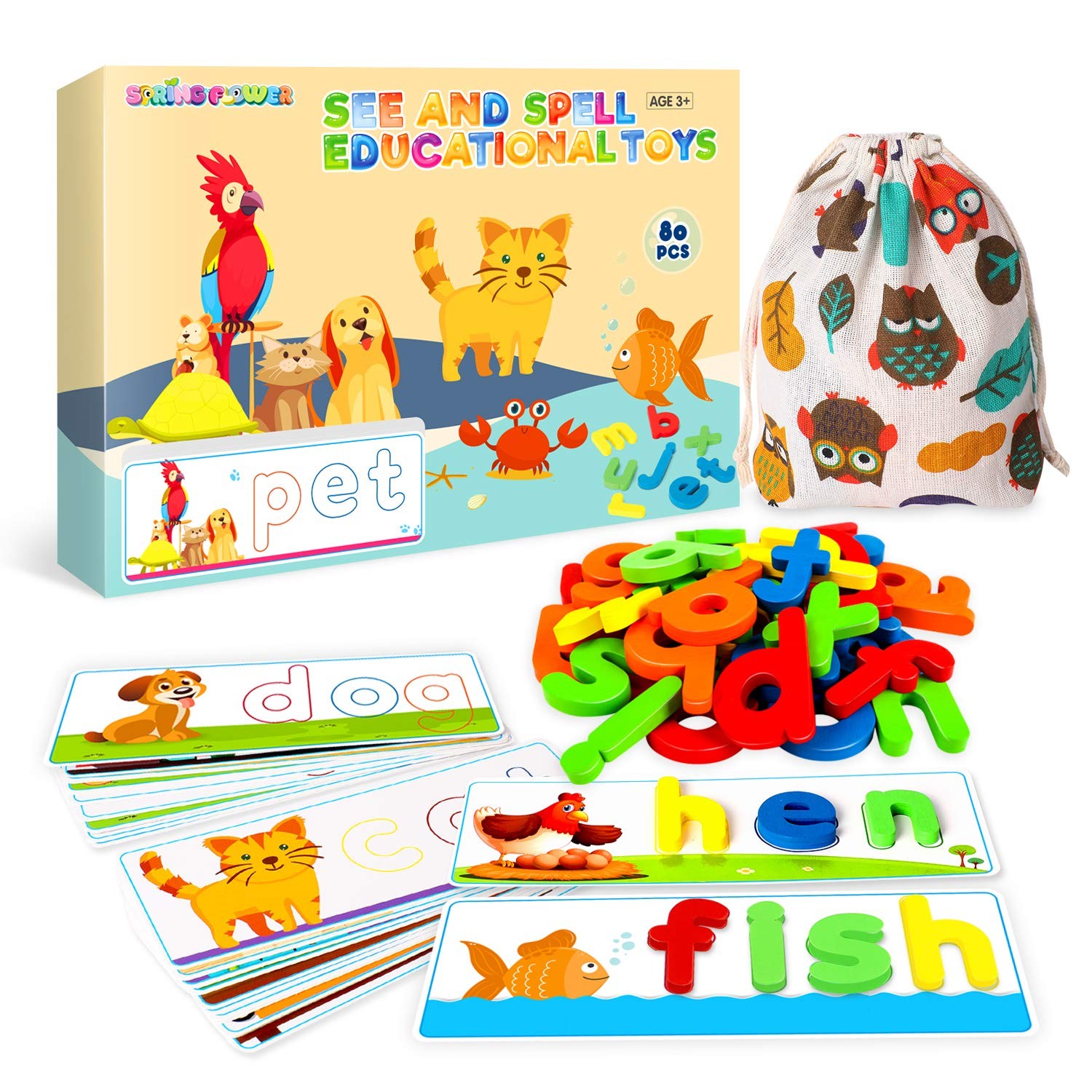 See & Spell Matching Letter Toy,Learning Educational Toy For 3 4 5 6 Years Ol…