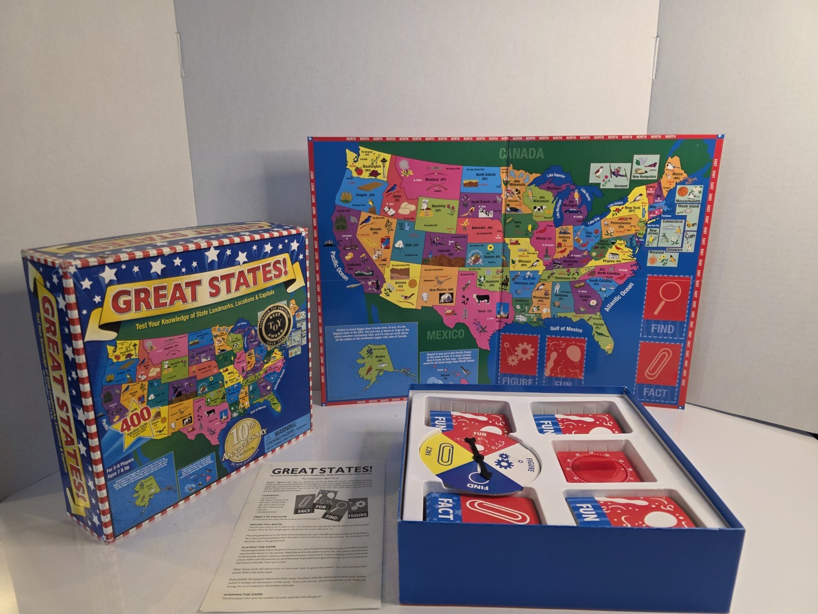 International Playthings LLC Great States! 10th Anniversary Geography Board Gam…