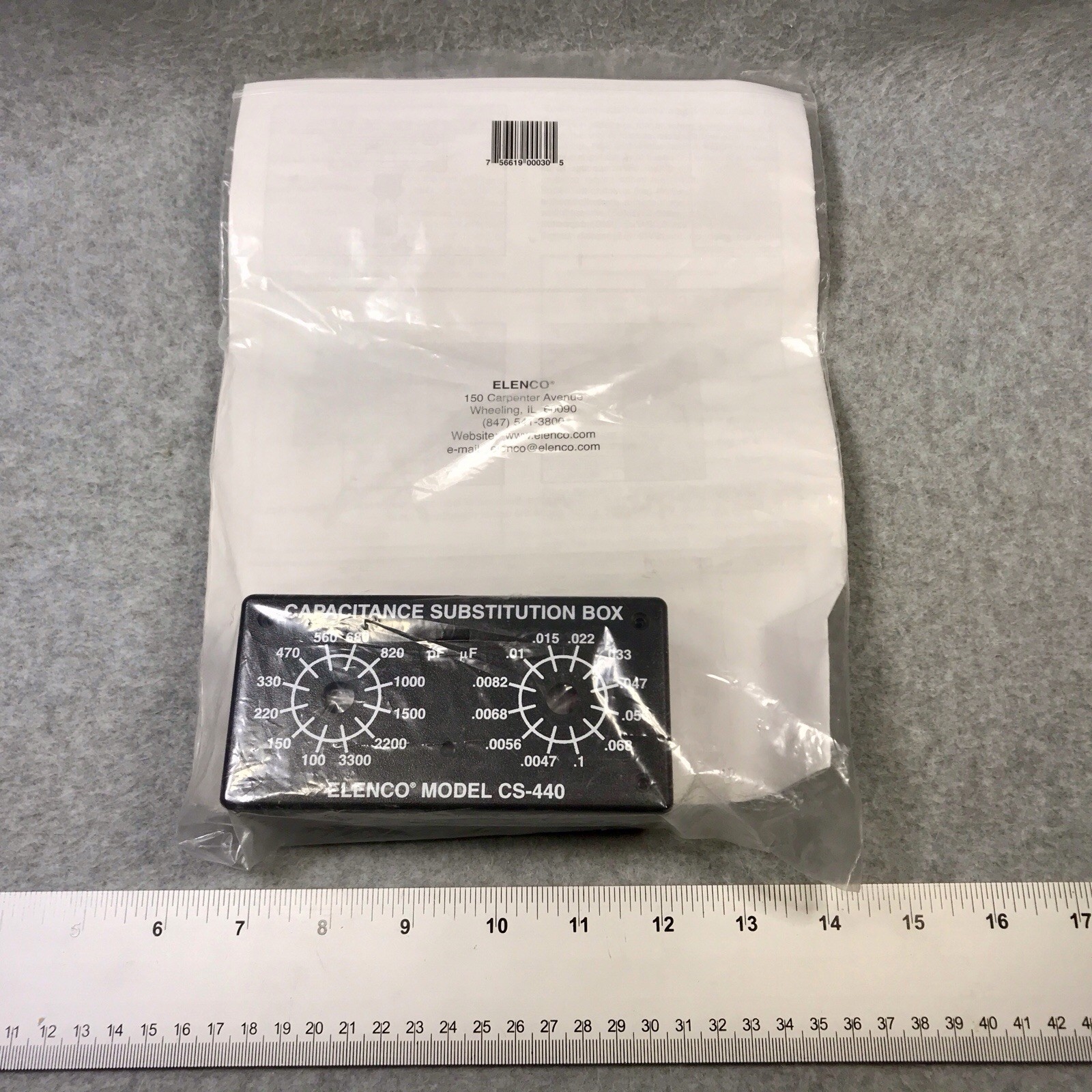 Elenco Capacitance Substitution Box Model K-38 CS-440 Unassembled Project Kit