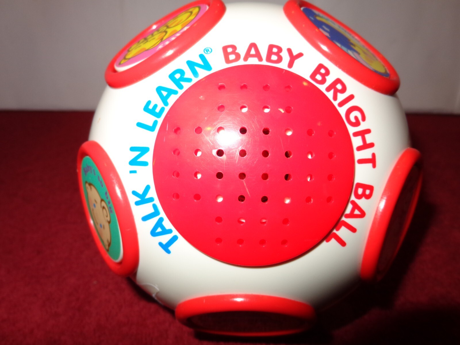 6 in TALK & LEARN BABY BRIGHT BALL -FUN TOY GOOD WORKING CONDITION TESTED – L224