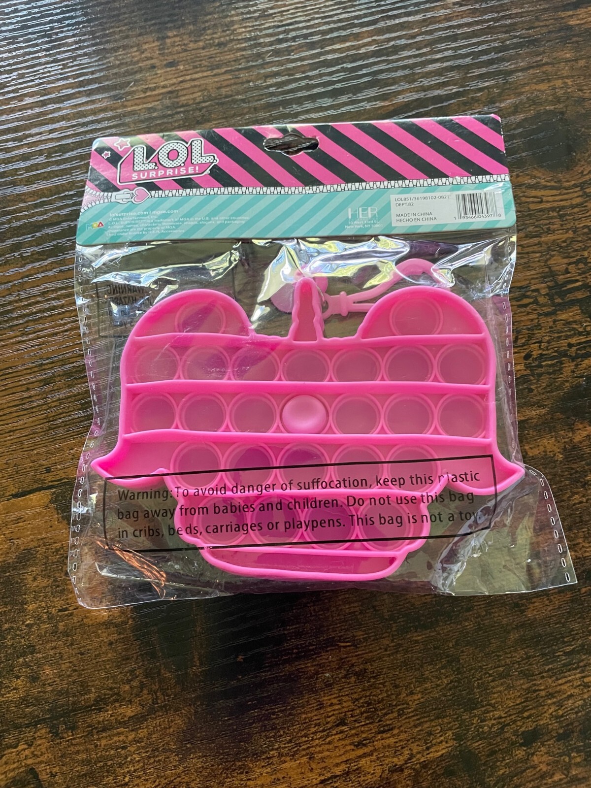 LOL Surprise Popper Fidget Keychain NEW IN PACKAGE
