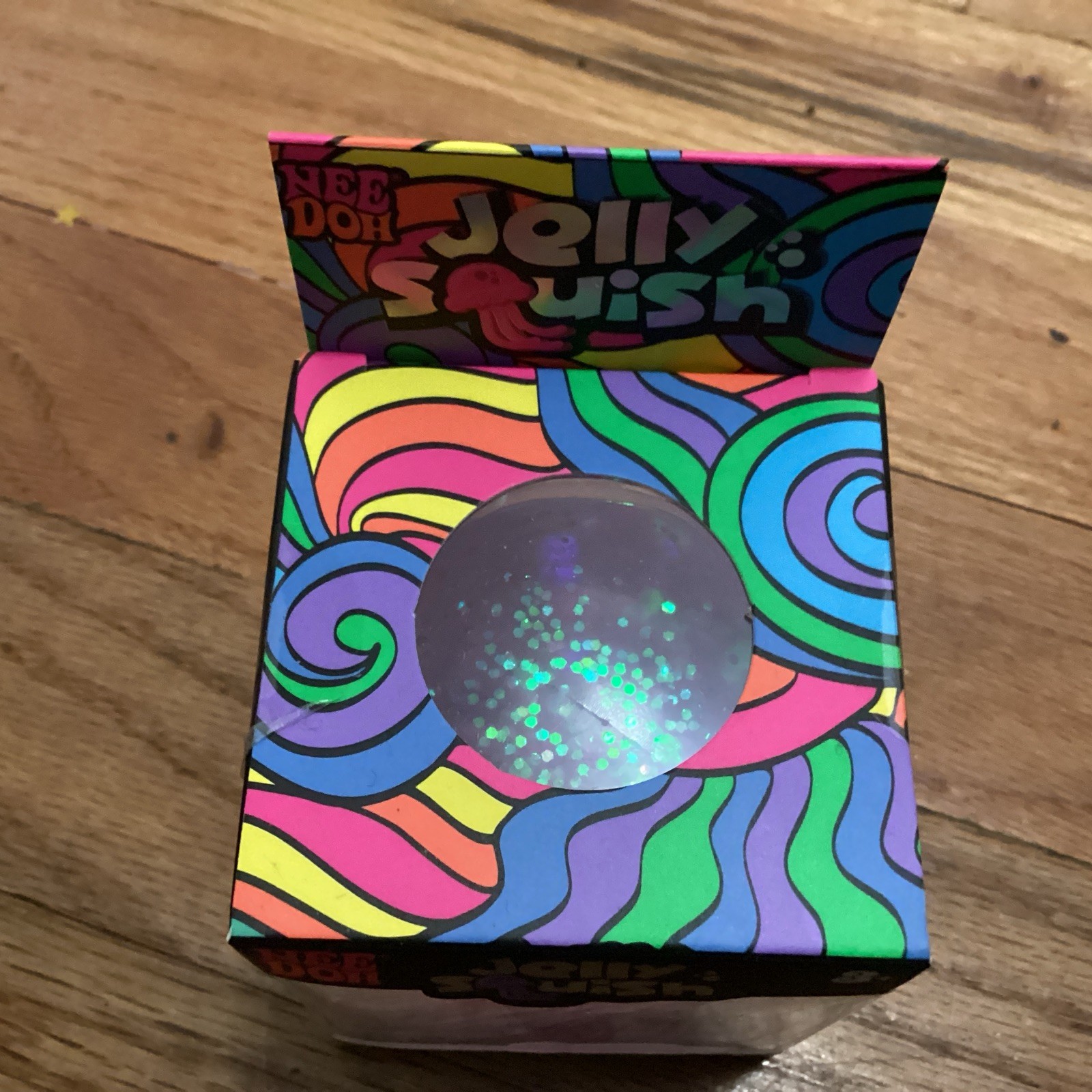 VIRAL NeeDoh JELLY SQUISH Glitter Jellyfish Stress Squishy Squeeze PURPLE