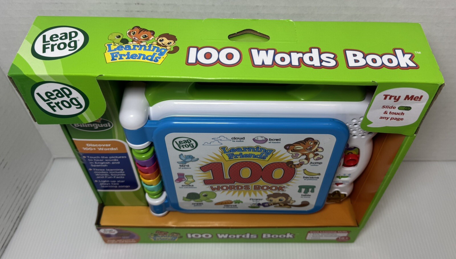 LeapFrog Learning Friends 100 Words Book Electronic Learning Espanol English