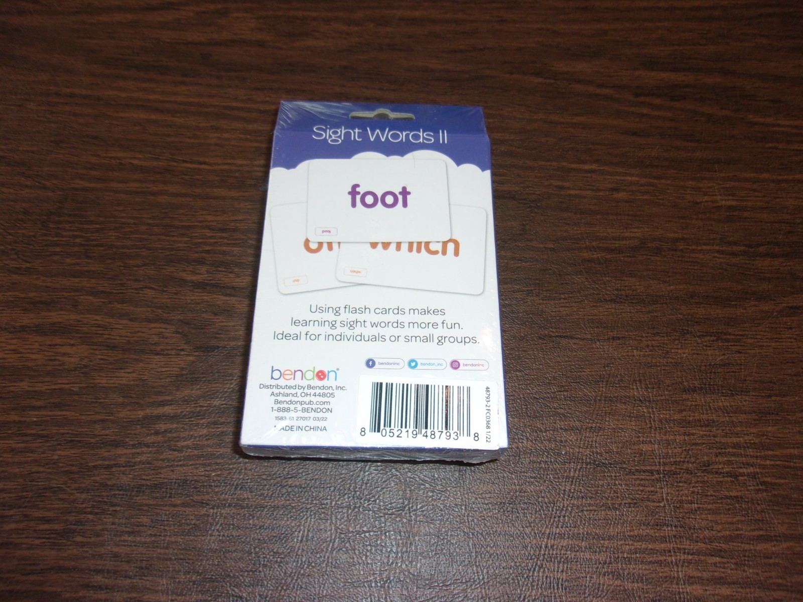 New Sight Words 1 & 2 Bendon English 36 Card Pack Flash Cards Set of 2