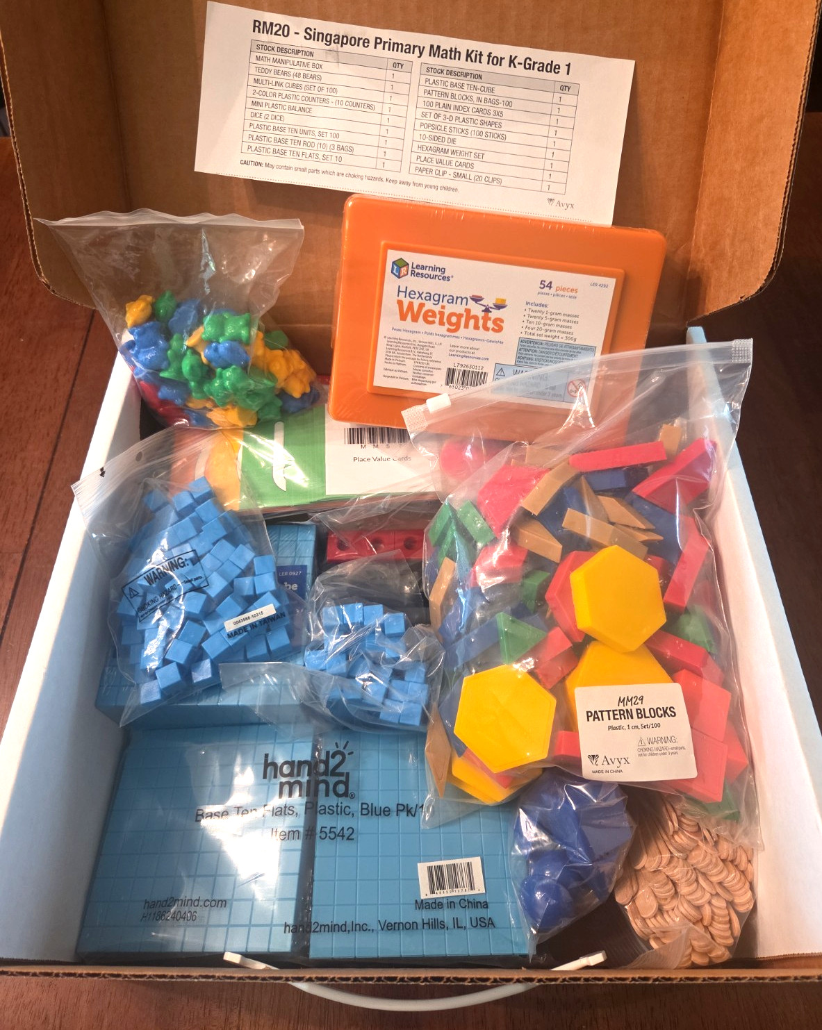 NEW Singapore Math Manipulative Kit K- 1st Grade Homeschool Complete Bookshark