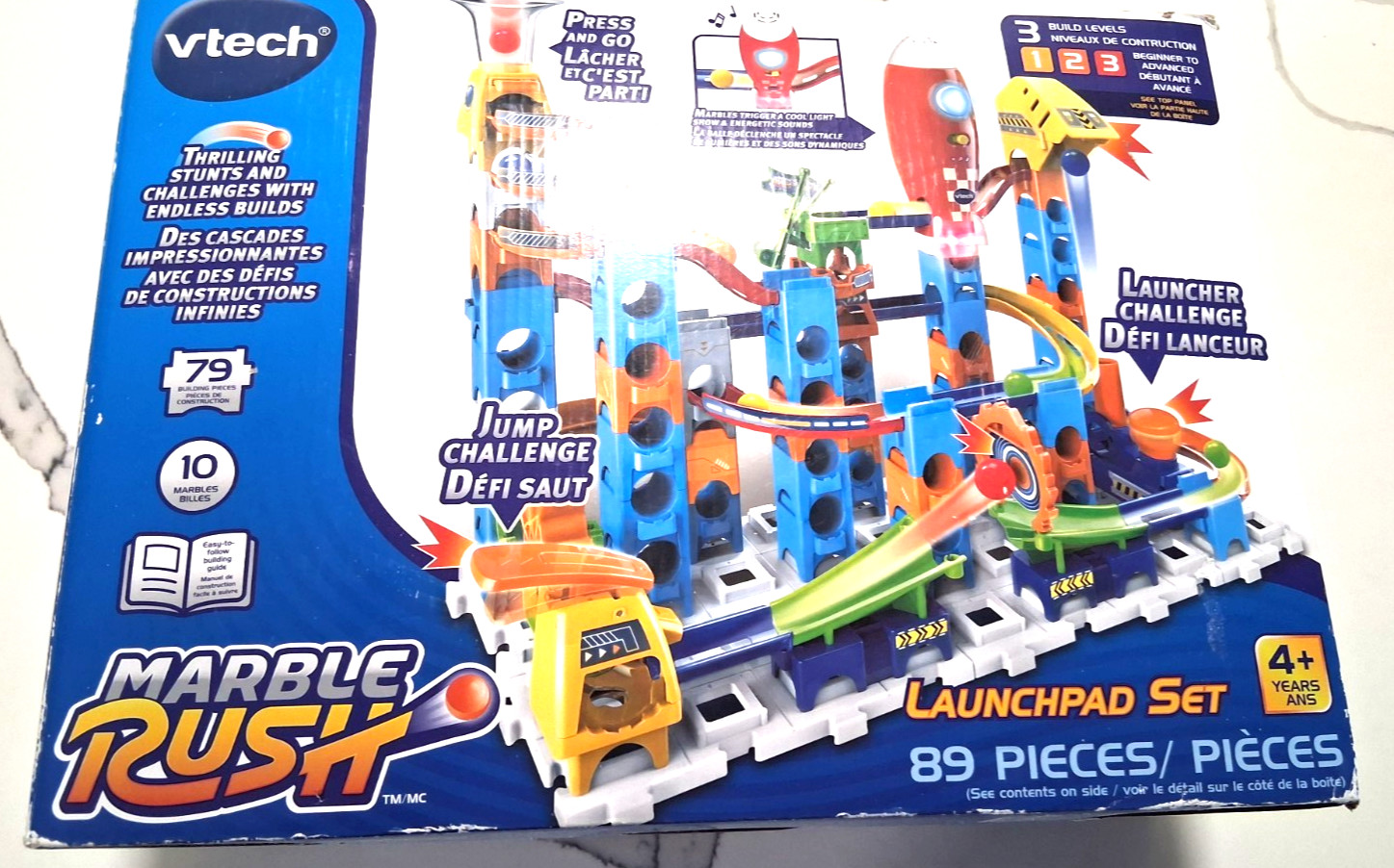 VTech Marble Rush Launchpad Set Complete Tested Lights Sounds w/ Box STEM