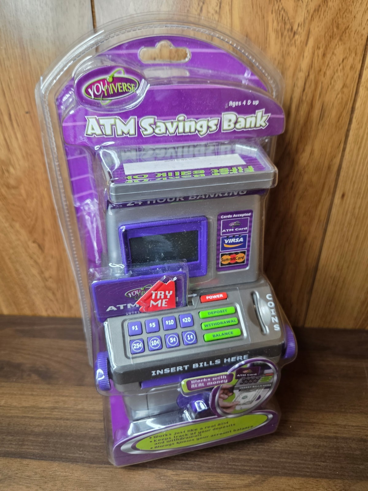 Vintage NEW YOUNIVERSE Money ATM Machine SAVINGS BANK SUMMIT TOYS 2004