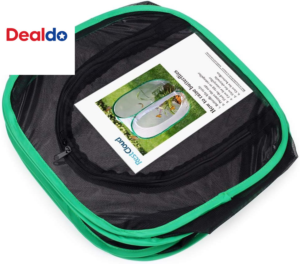 Insect and Butterfly Habitat Cage Terrarium Pop-Up 12 X 12 X 12 Inches