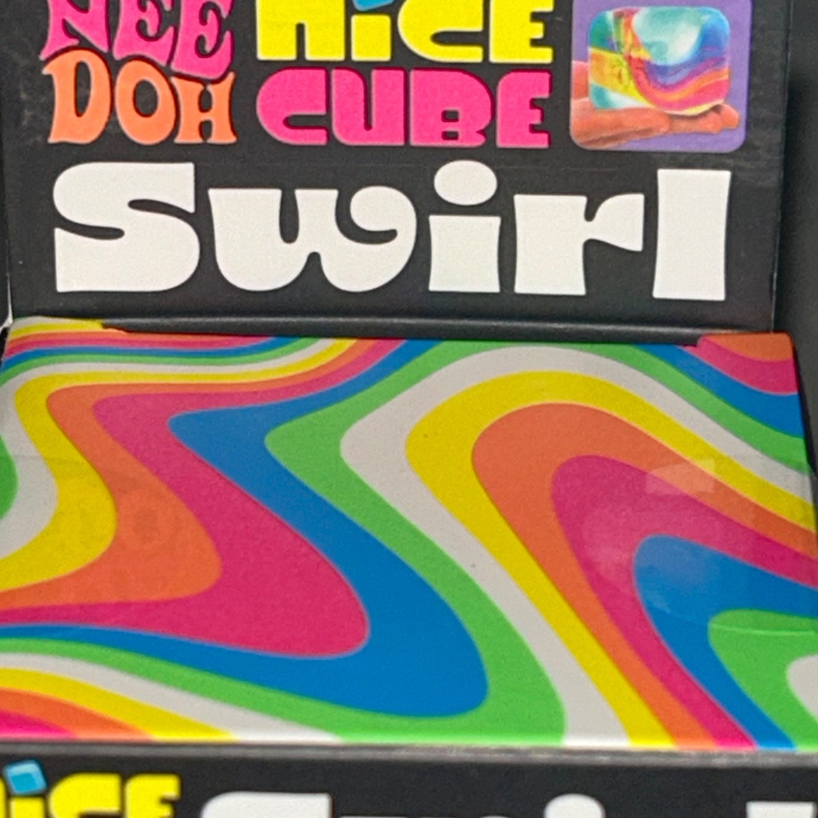 NeeDoh Cube Purple Tie Dye Swirl Nice Satisfying Square Shaped Sensory Toy NIB