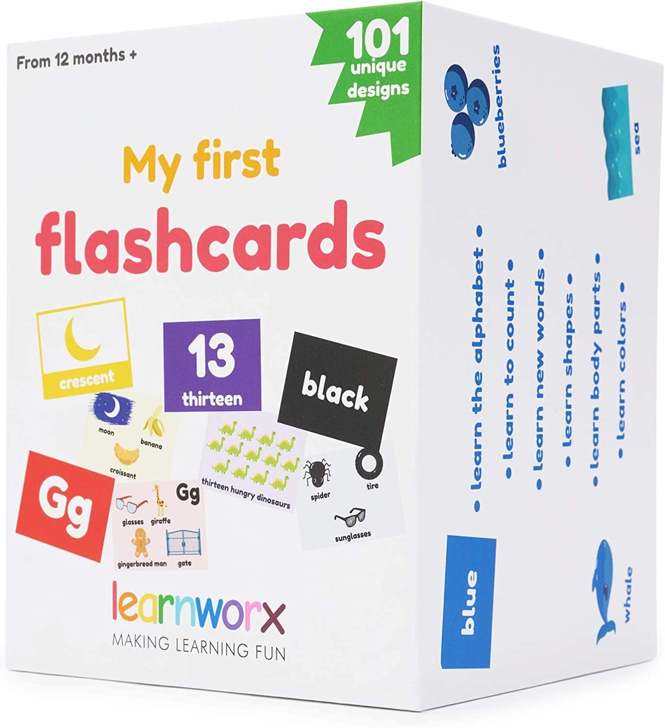 My First Flash Cards for Toddlers – 101 Cards- 202 Sides – Learn Shapes, Numbers