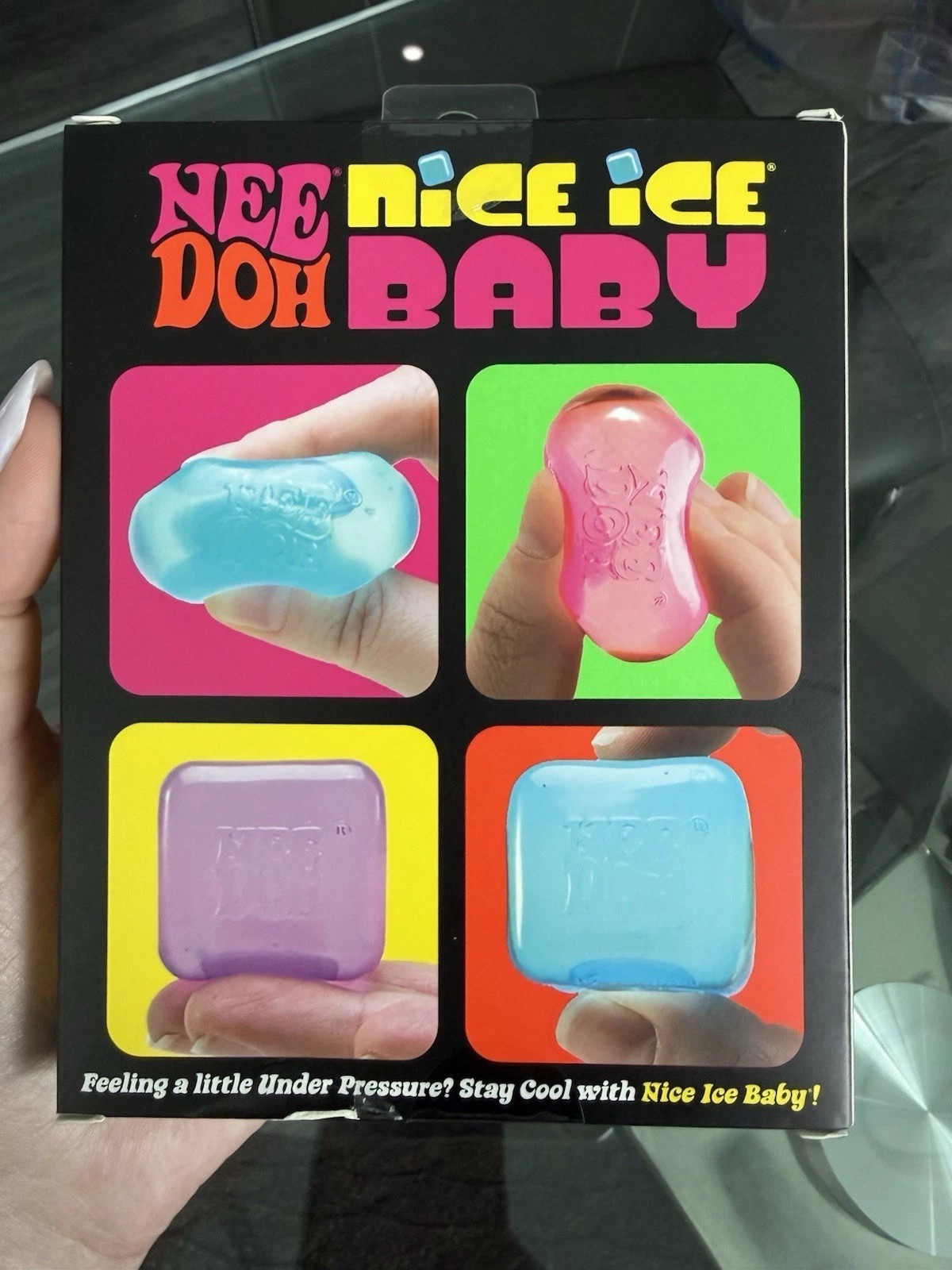 NeeDoh Nice Ice Baby 4 Pack Mini Ice Cube Squishy Fidget Toy Viral TikTok