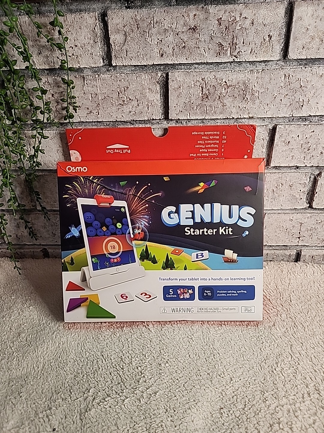 Osmo -Genius Starter Kit for iPad – 5 Learning Games Ages 6-10 NEW OPEN BOX