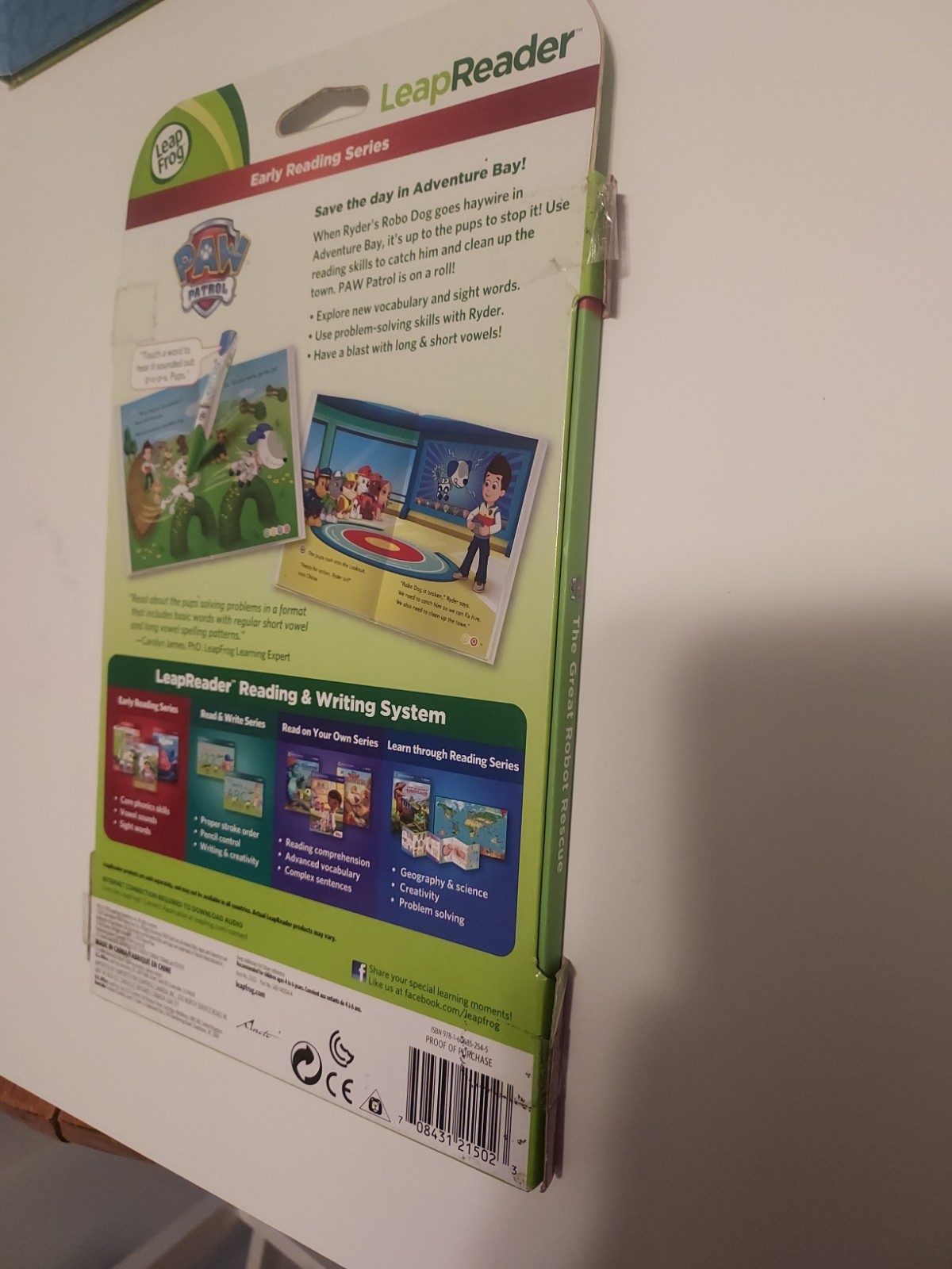 Leap Frog PAW PATROL THE GREAT ROBOT RESCUE–Works on LEAPREADER ONLY