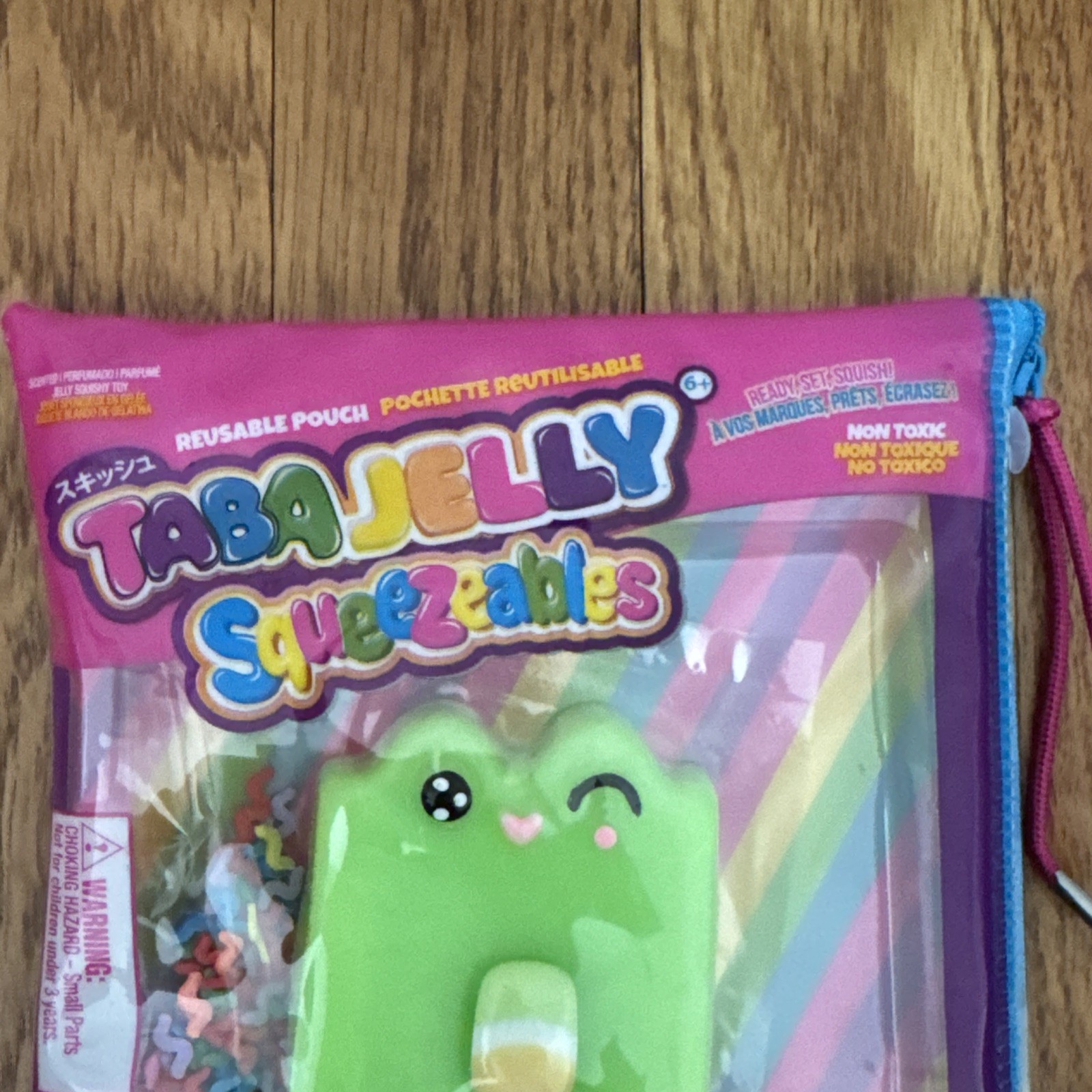 Taba Jelly Squeezeables Green Frog Squishy, Freddie Froggie Squishi Squeeze Toy