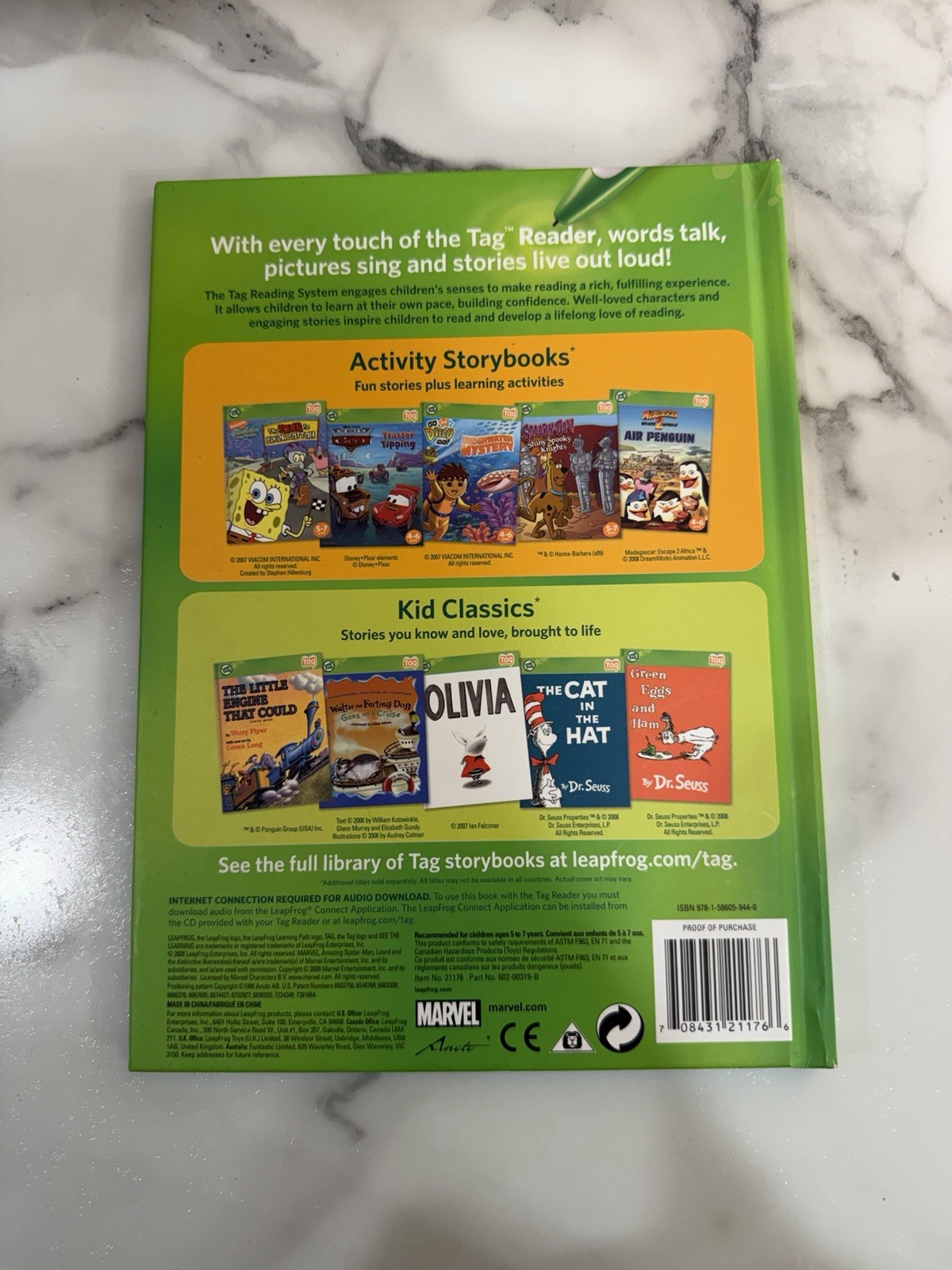 LeapFrog Tag Spider-Man The Lizard’s Tale Reading/Phonics Storybook 2009