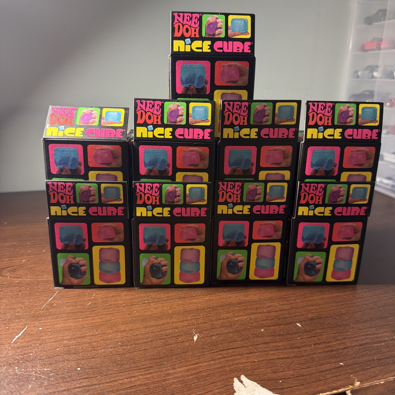 LOT OF 9 NeeDoh Nice Ice Nee Doh Nice Cube – Blue Pink Purple – Multiple NEW!!