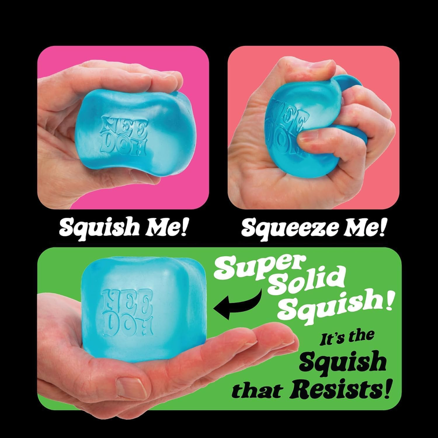 Needoh Nice Cube -Sensory Squeeze Toy with Super Solid Squish – 2.25″ Cube