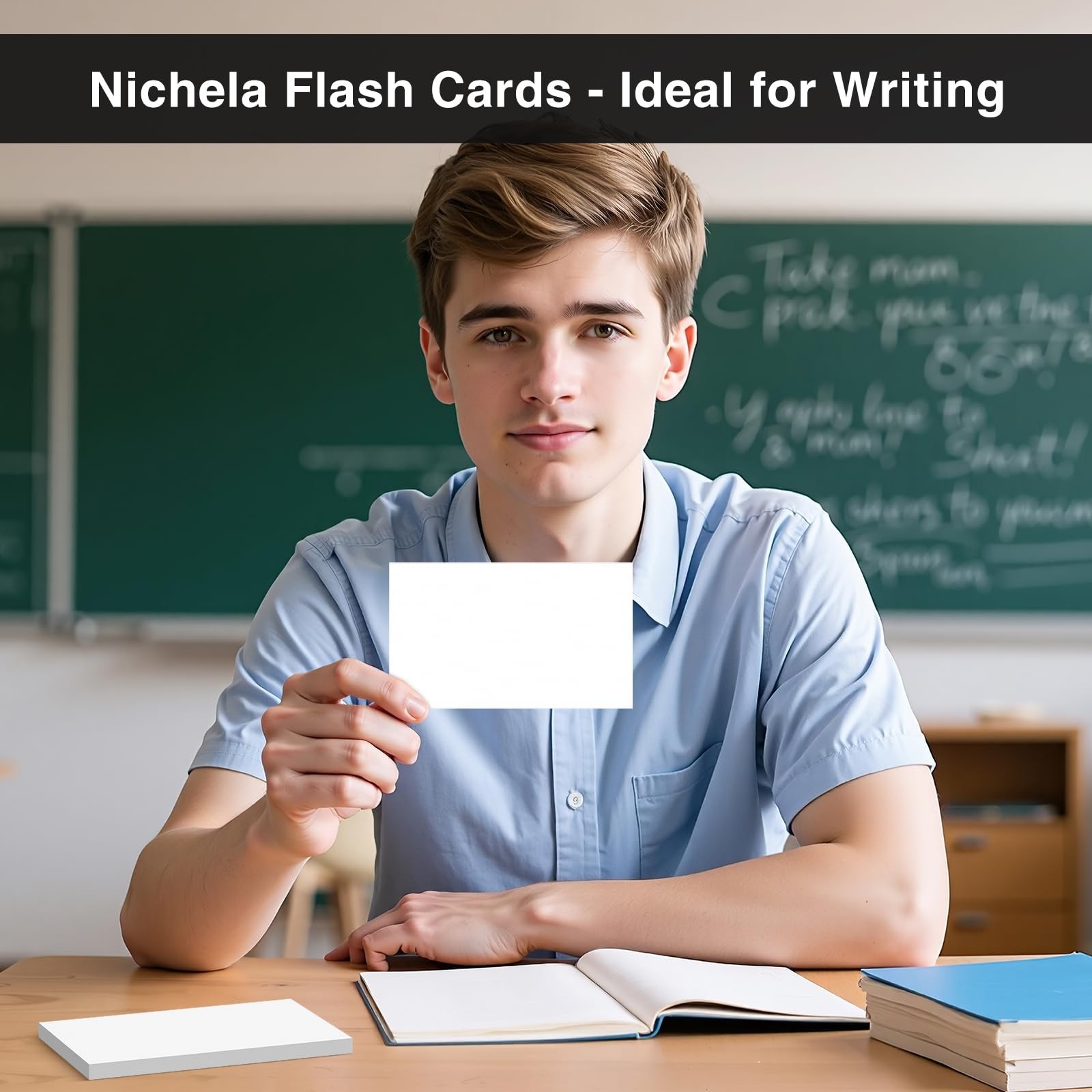 300 Count Blank Index Cards 3×5 Inch White Flash Cards Colored Cardstock, Unr…