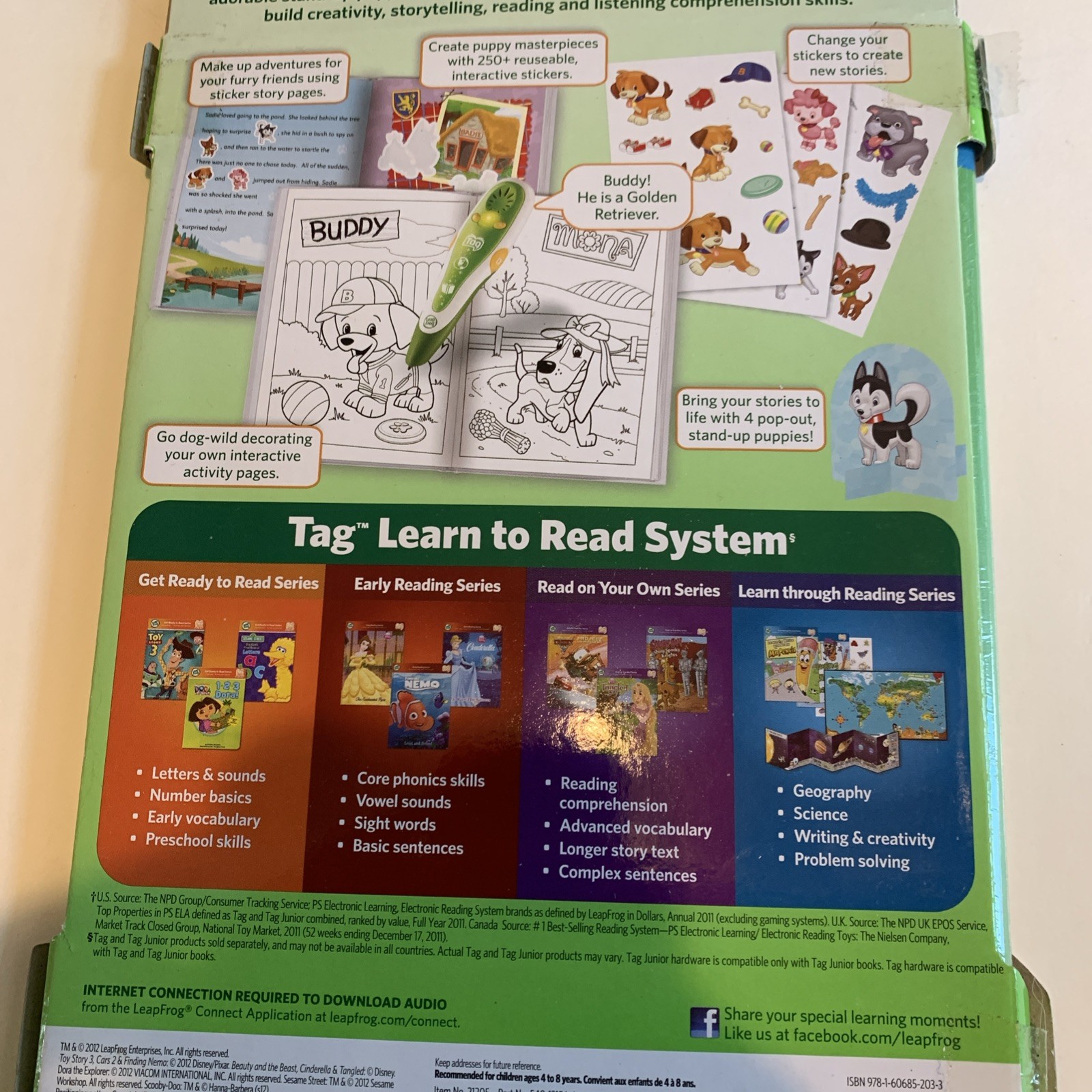 Leap Frog LeapReader Read & Learn Interactive Book PET PALS STICKER STORY TIME