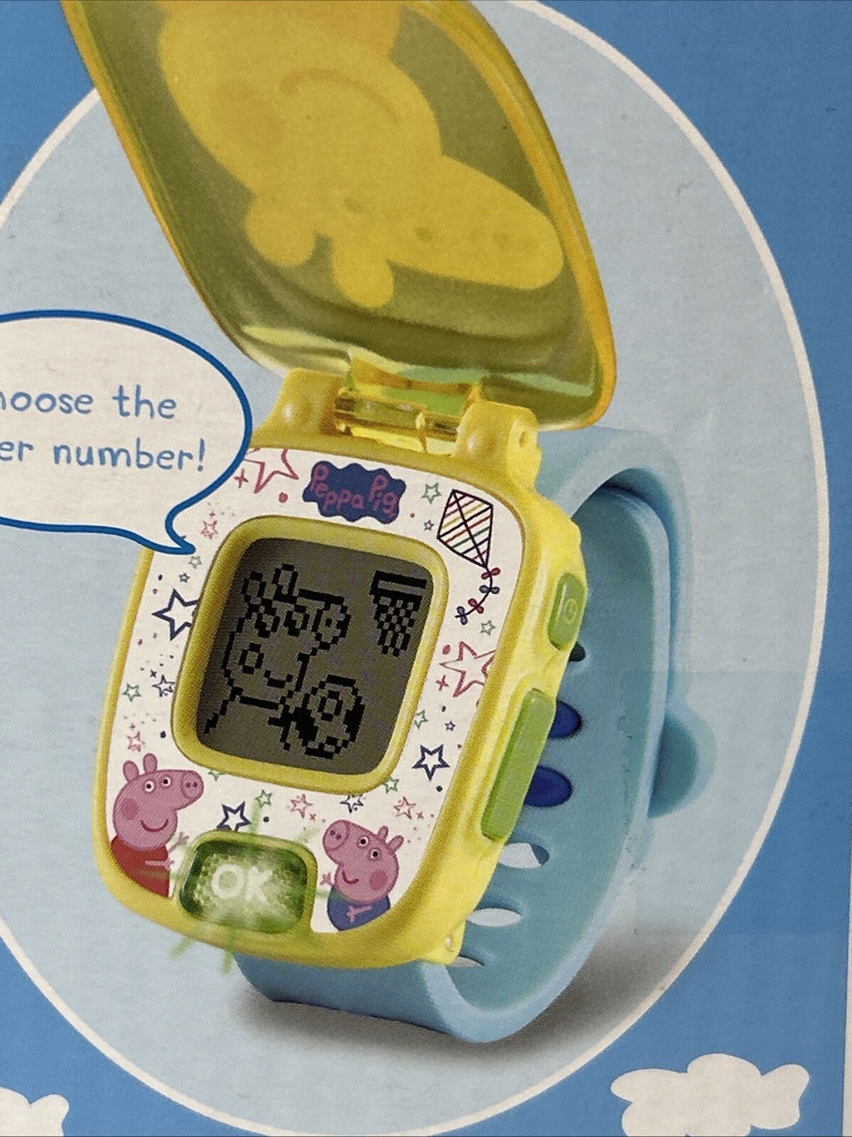 VTech Peppa Pig Learning Watch Yellow New In Box A Gift For Kids (c3)