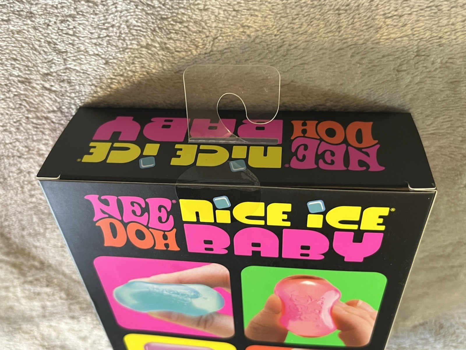 Nee Doh Nice Ice Baby Super Solid Squish Tactile Squeeze Toy Cubes 4-Pack