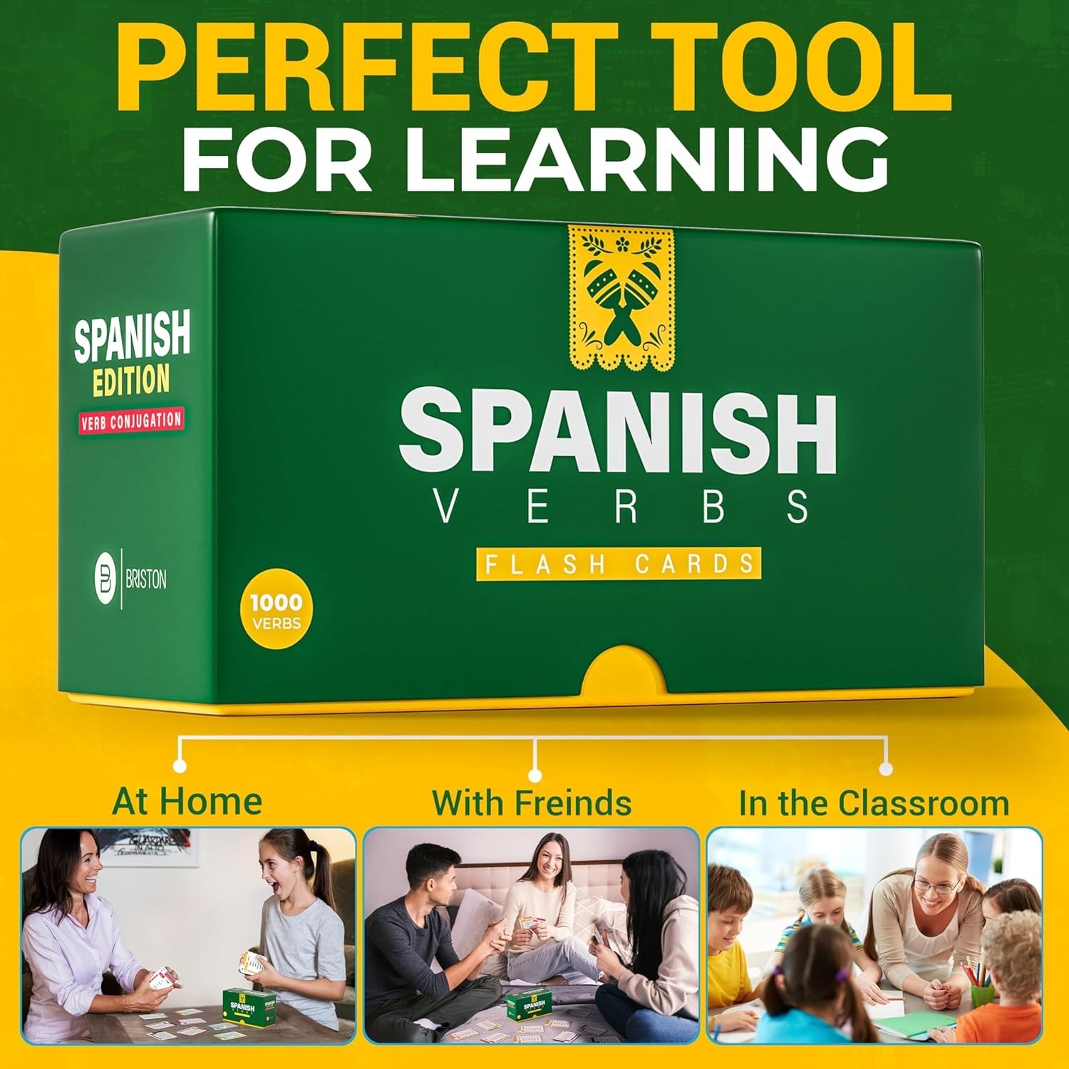 Spanish Verb Conjugation Flash Cards – 1,000 Verbs, 9 Tenses