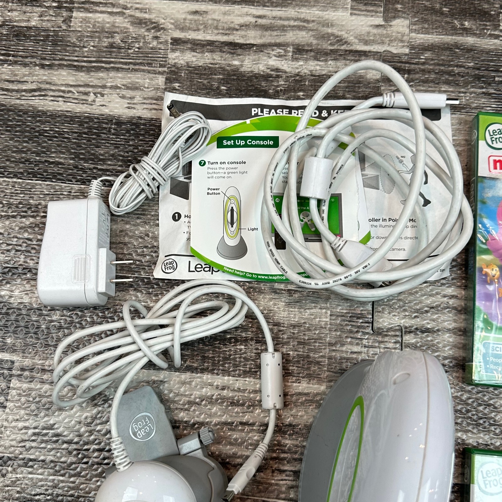 Leap TV Educational System + Lot Of 4 Leap Frog Video Games New & Used LeapTV