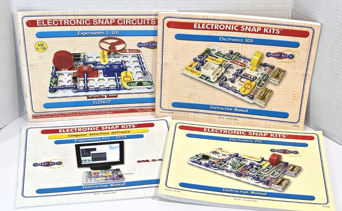 Elenco Snap Circuits Instruction Manuals Books Lot of 4