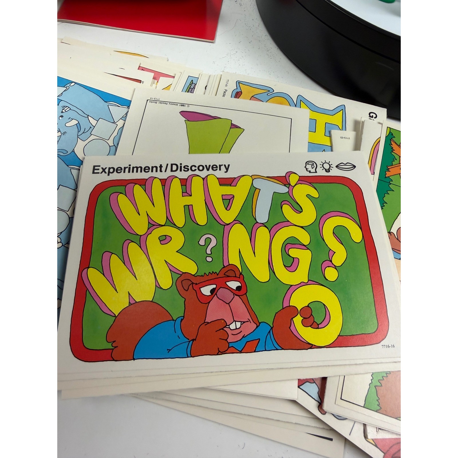 Vintage Sweet Pickles Preschool Program Bus Box Activity Cards ’87 Weekly Reader