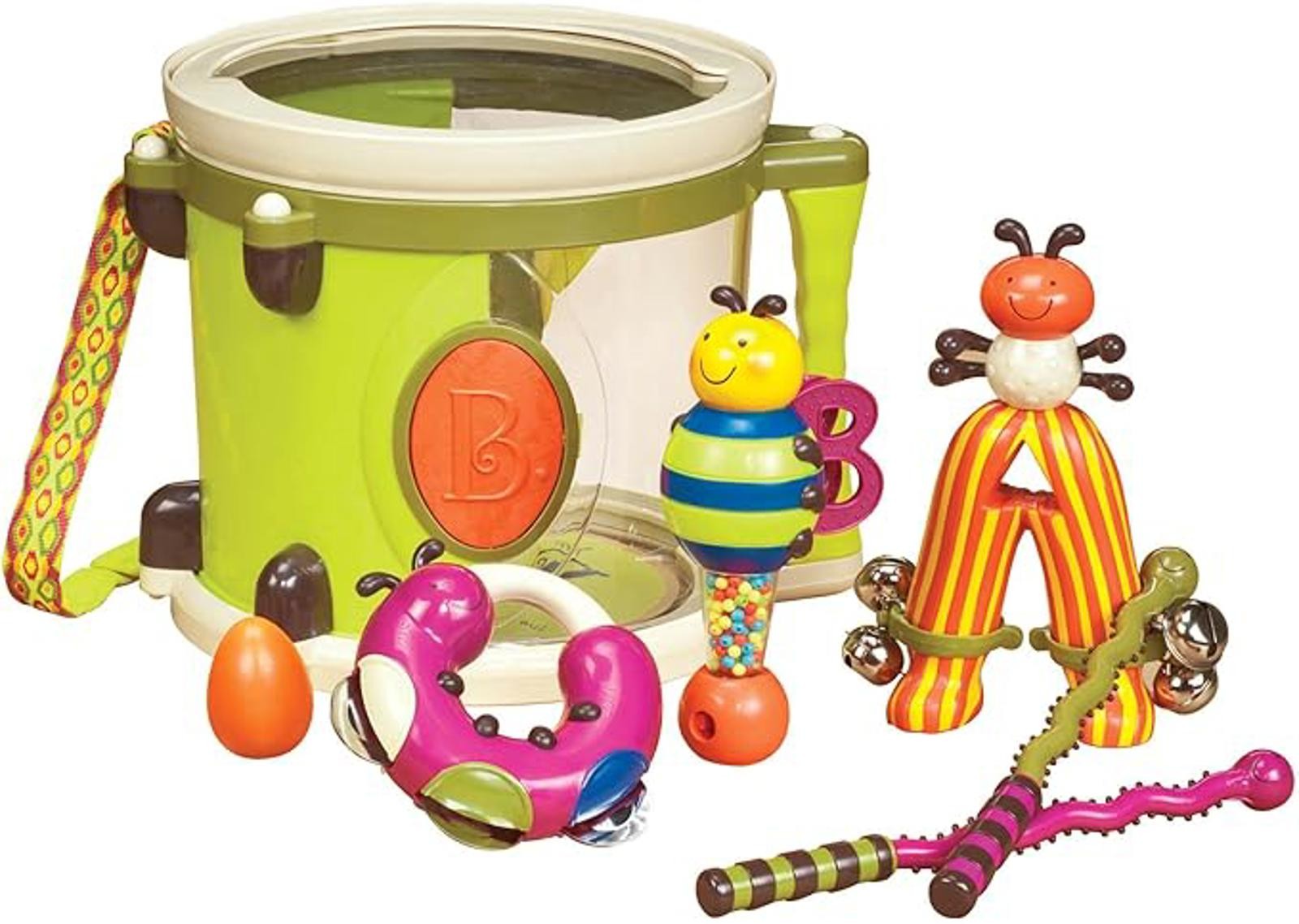 B. toys Toy Drum Set 7 Instruments – Parum Pum Pum: Music Percussion Fine Motor