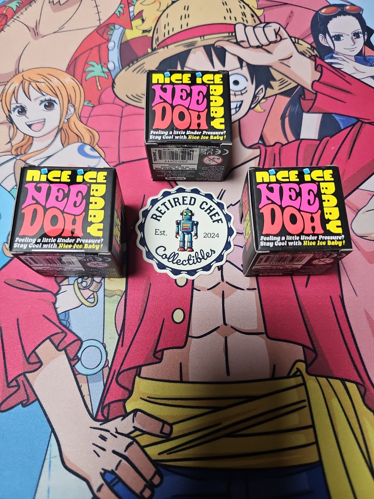 Nee Doh Lot Of 3 Nice Ice “BABY” Purple, Pink & Blue 100% Authentic!!