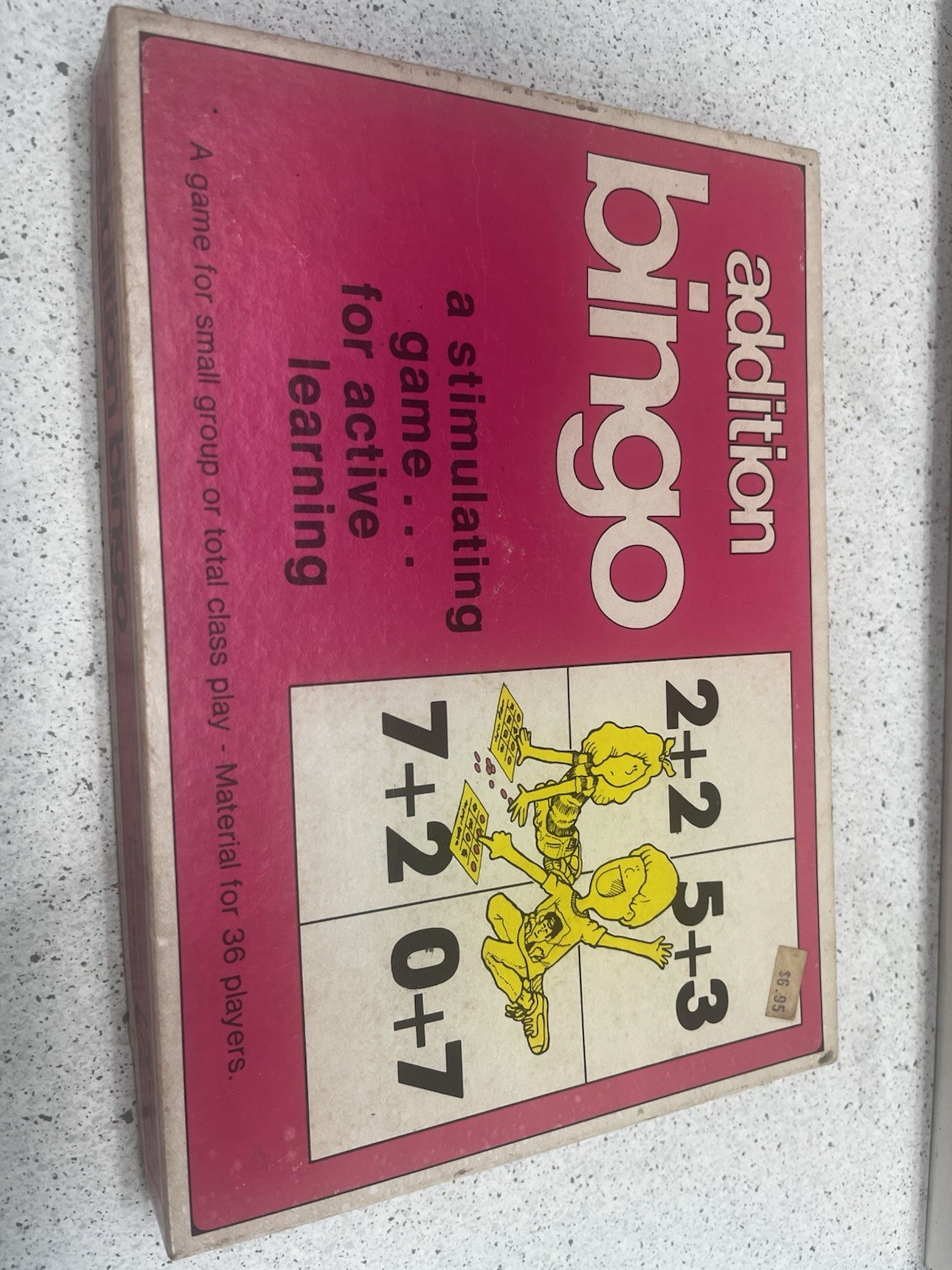 VTG 70s Addition Bingo Game 36 Players Educational Homeschool Learning