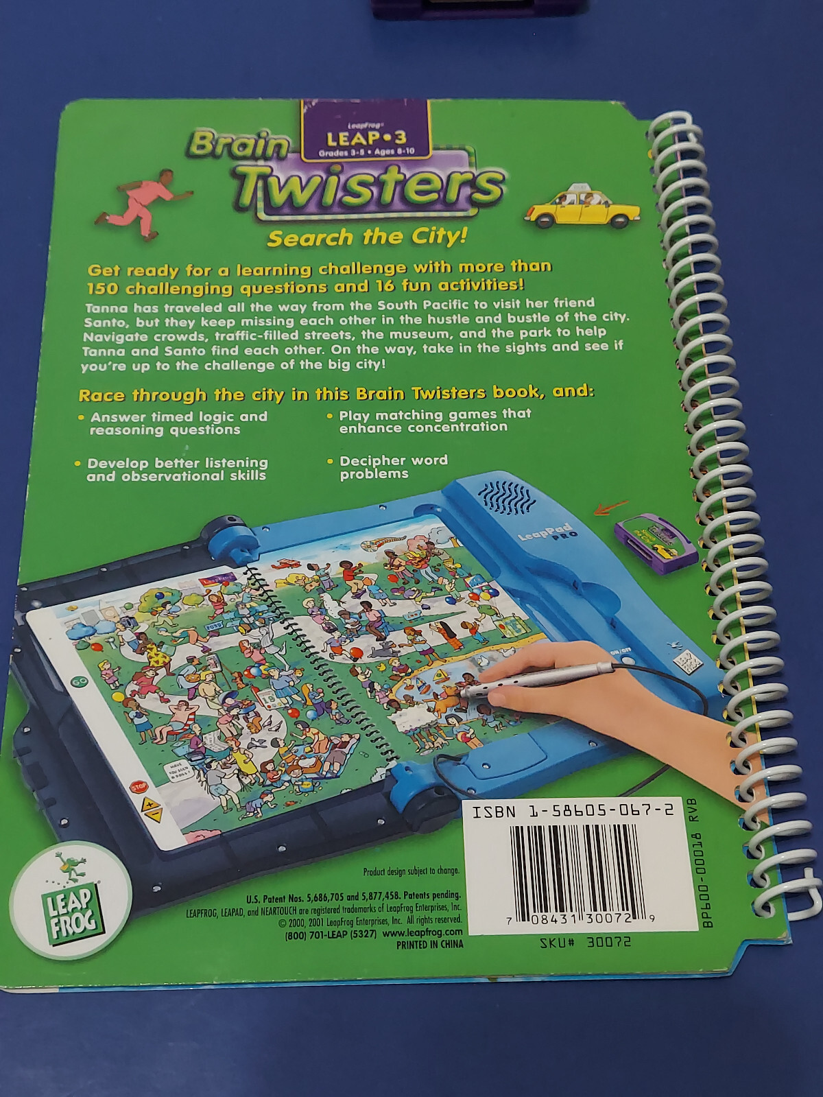 🌈 A66~Leap Frog Leap Pad PLUS WRITING #30467 PLUS 3 Cartridges/3 Books Instruct