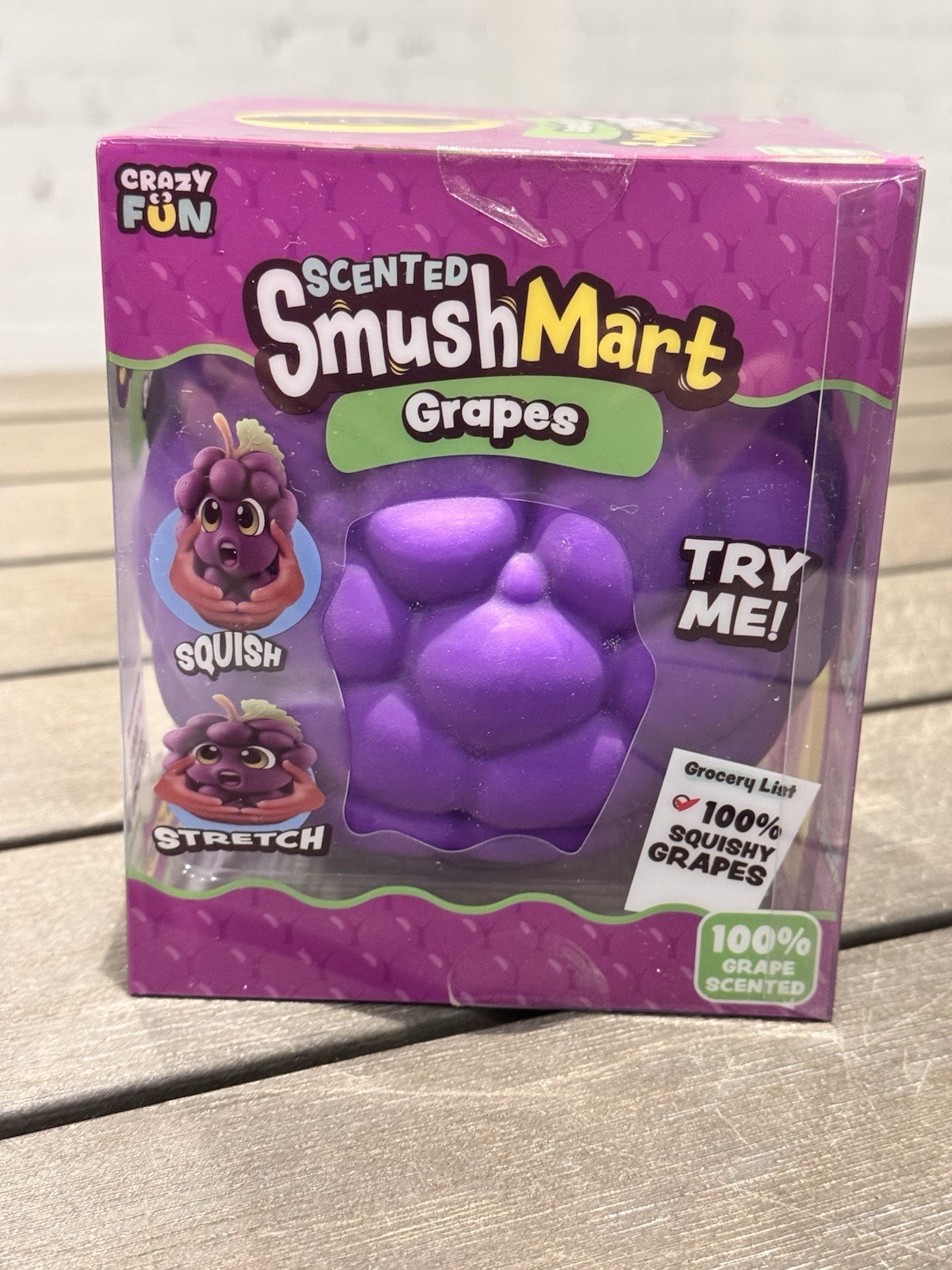 🍇 Smush Mart Scented Grapes JUMBO VIRAL SQUISHY 6” RMS USA Crazy Fun