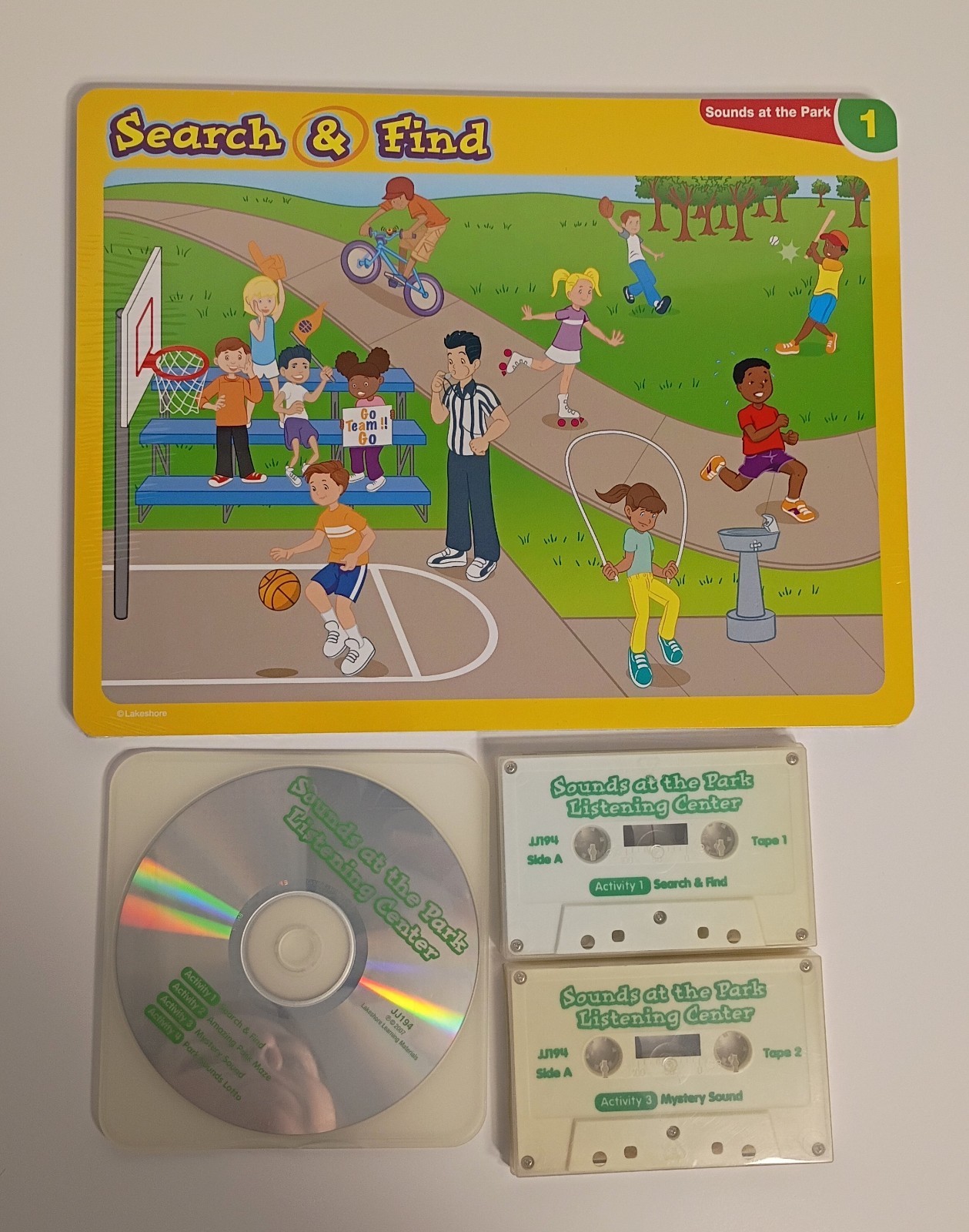 Lakeshore Sounds at the Park Listening Center Reading Sealed Cards, CD Cassettes
