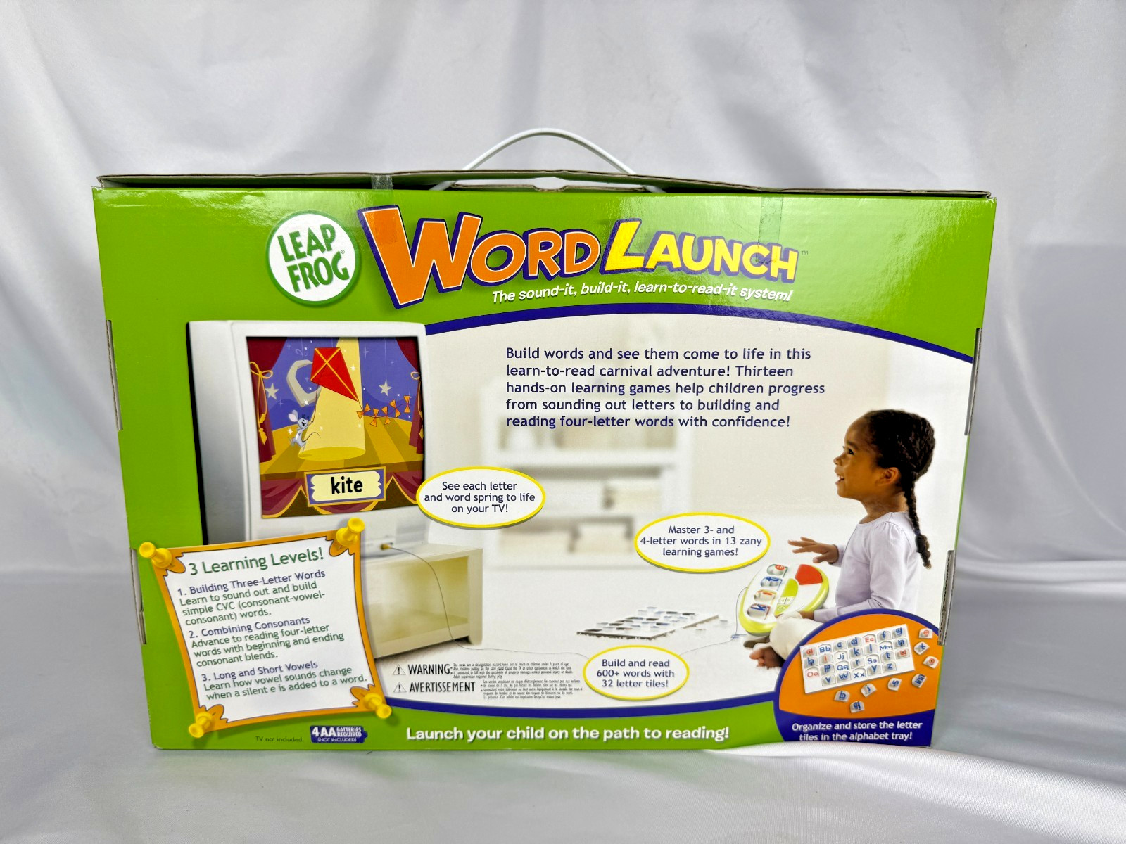 LeapFrog Word Launch – Reading Learning System TV Plug & Play Kids Game – New
