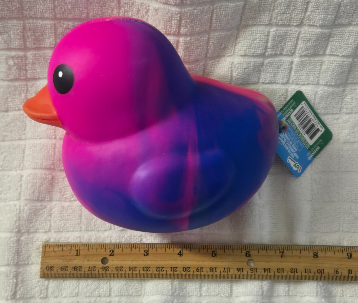 Sunny Days Viral Rainbow Jumbo Squeeezy Tye Dye Duck Squish Toy Squeezy Ducky
