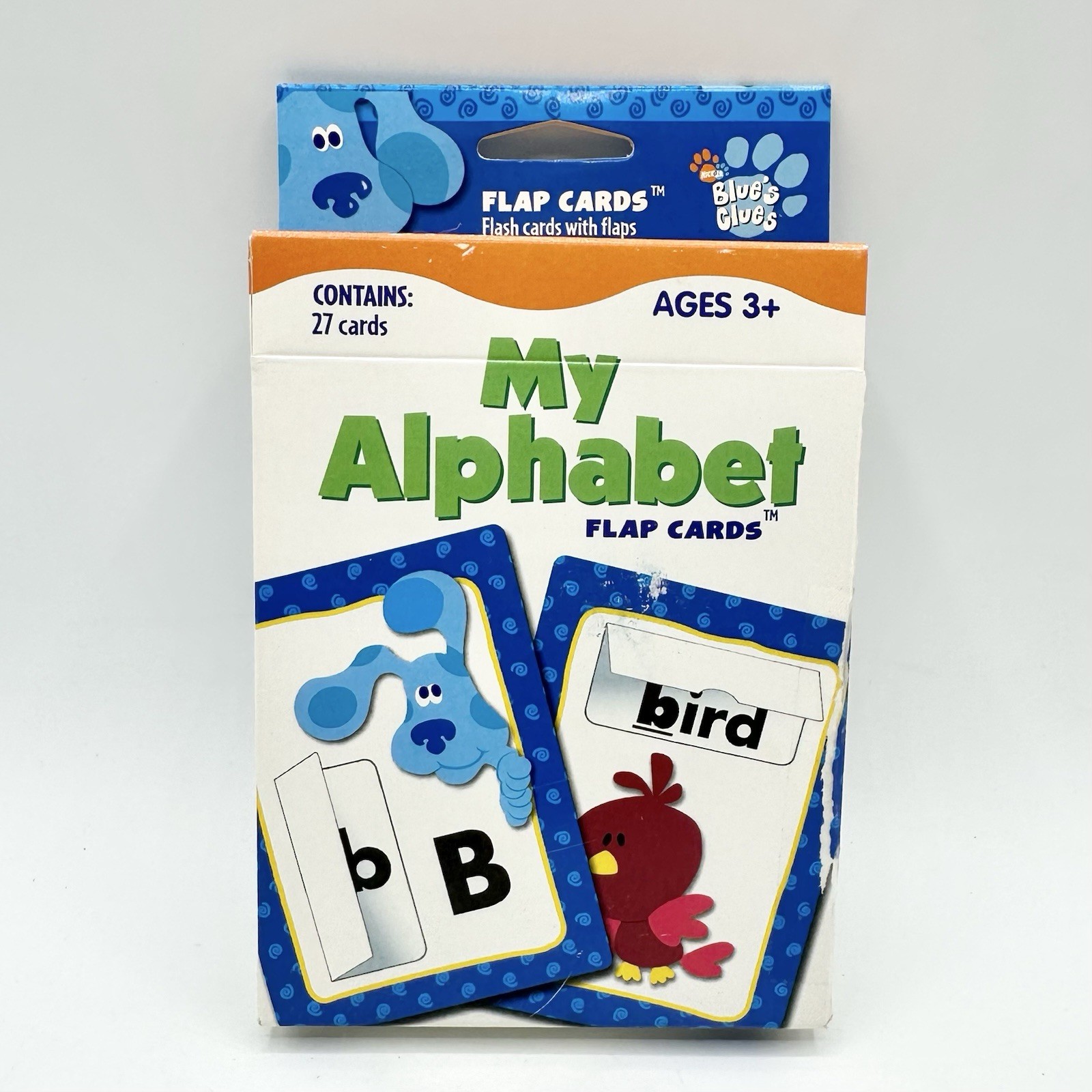 Vintage 2003 Blue Clues Flap Flash Cards With Flaps ABC My Alphabet Complete