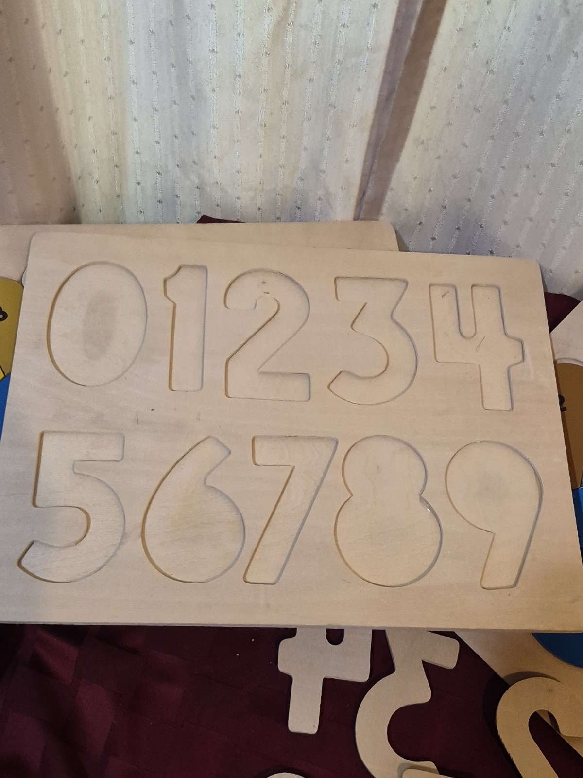 Vintage Wooden Toddler Puzzle Lot – 0-9 Numbers & Left Right Hand Foot Counting