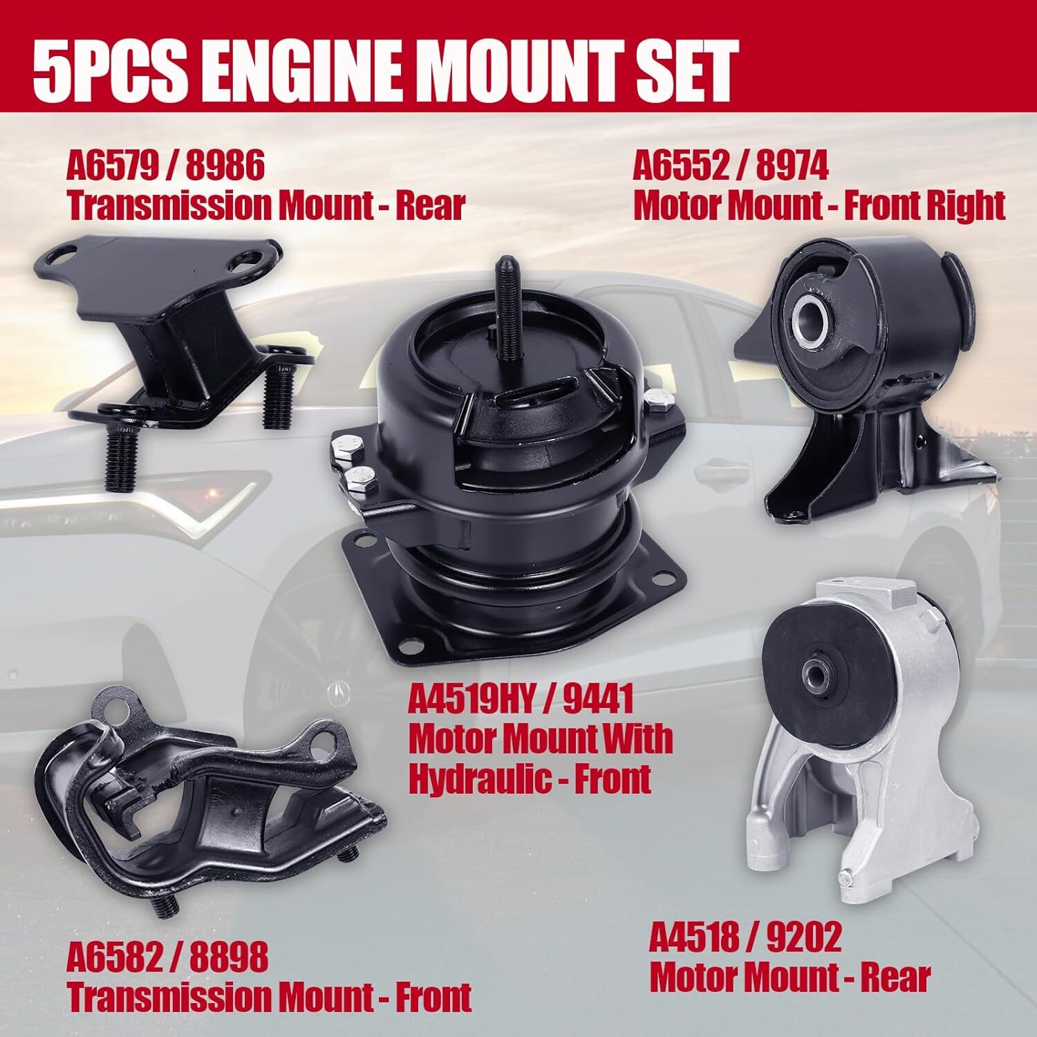 Engine Motor Mount Compatible with 1999-2004 Honda Odyssey 3.5L, Replaces A4518